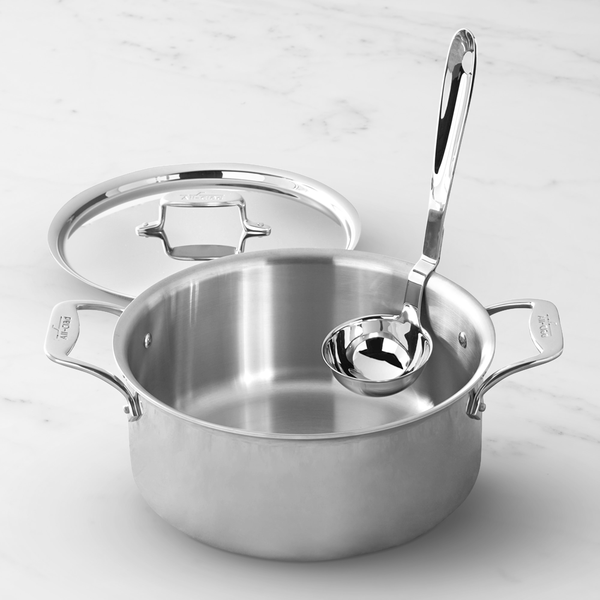All-Clad D5® Stainless-Steel Ultimate Soup Pot with Ladle, 6-Qt.