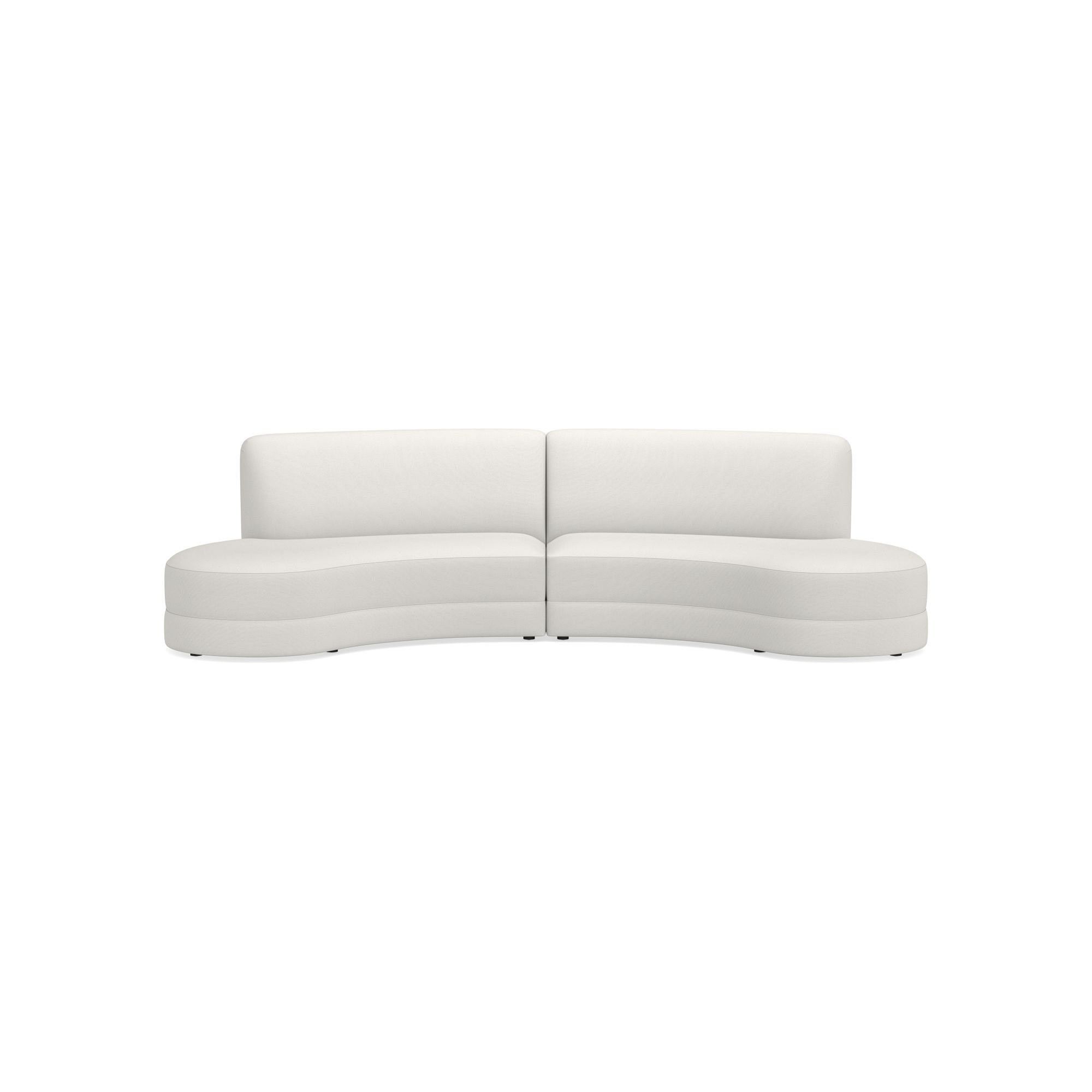 Capri 2-Piece Bumper Armless Sectional (132)