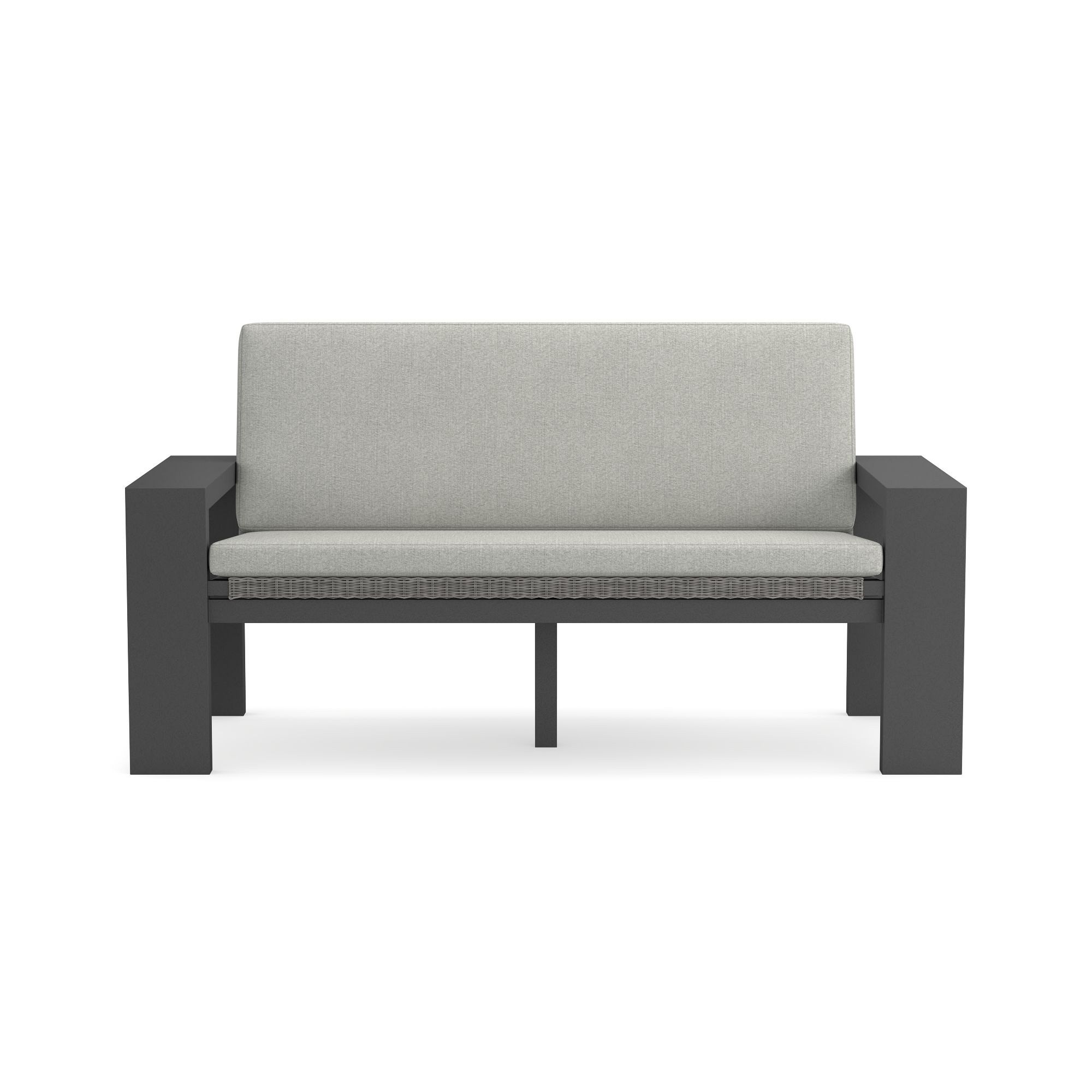 Larnaca Outdoor Metal All-Weather-Weave Loveseat Cushion