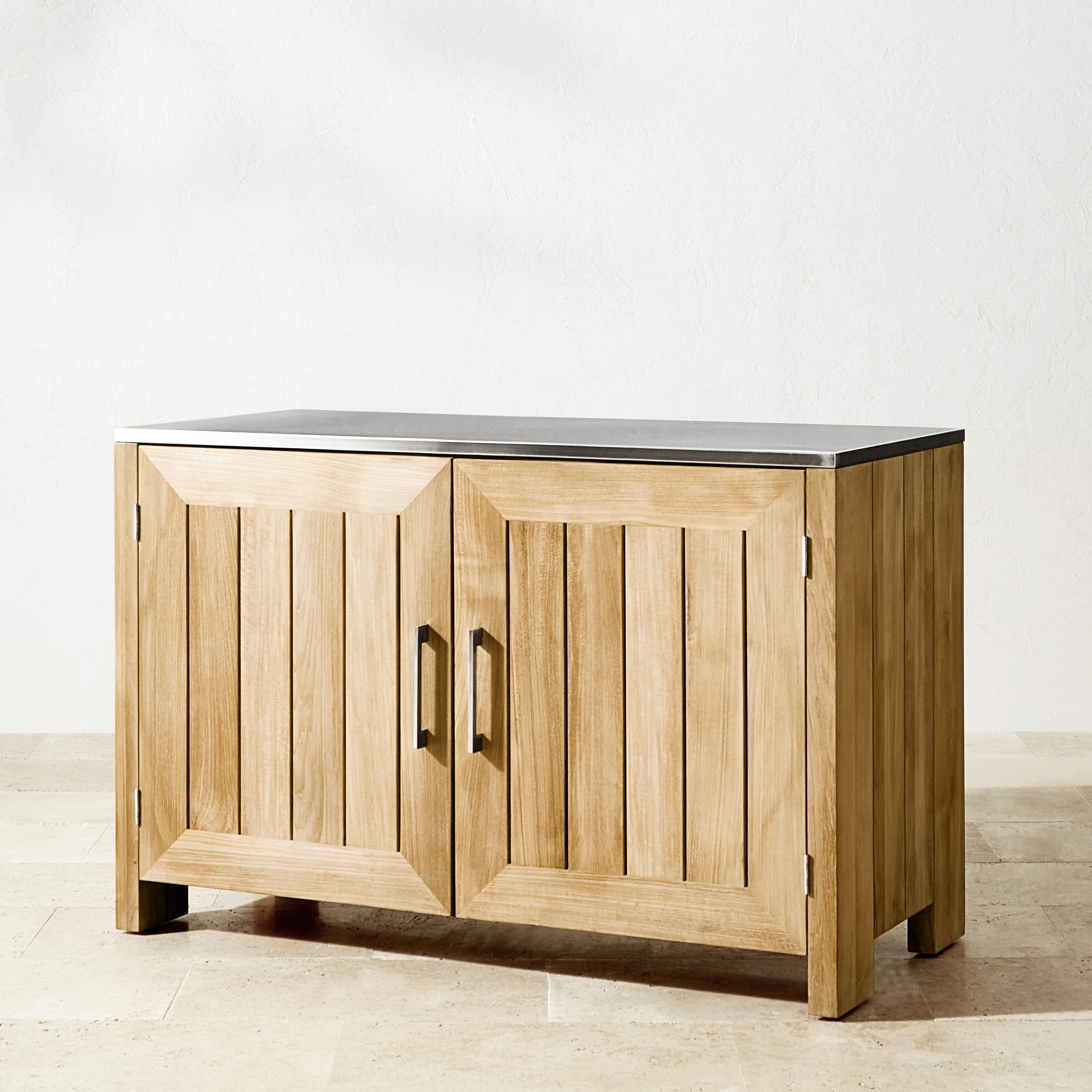 Larnaca Outdoor Teak 2-Door Cabinet (54.5)