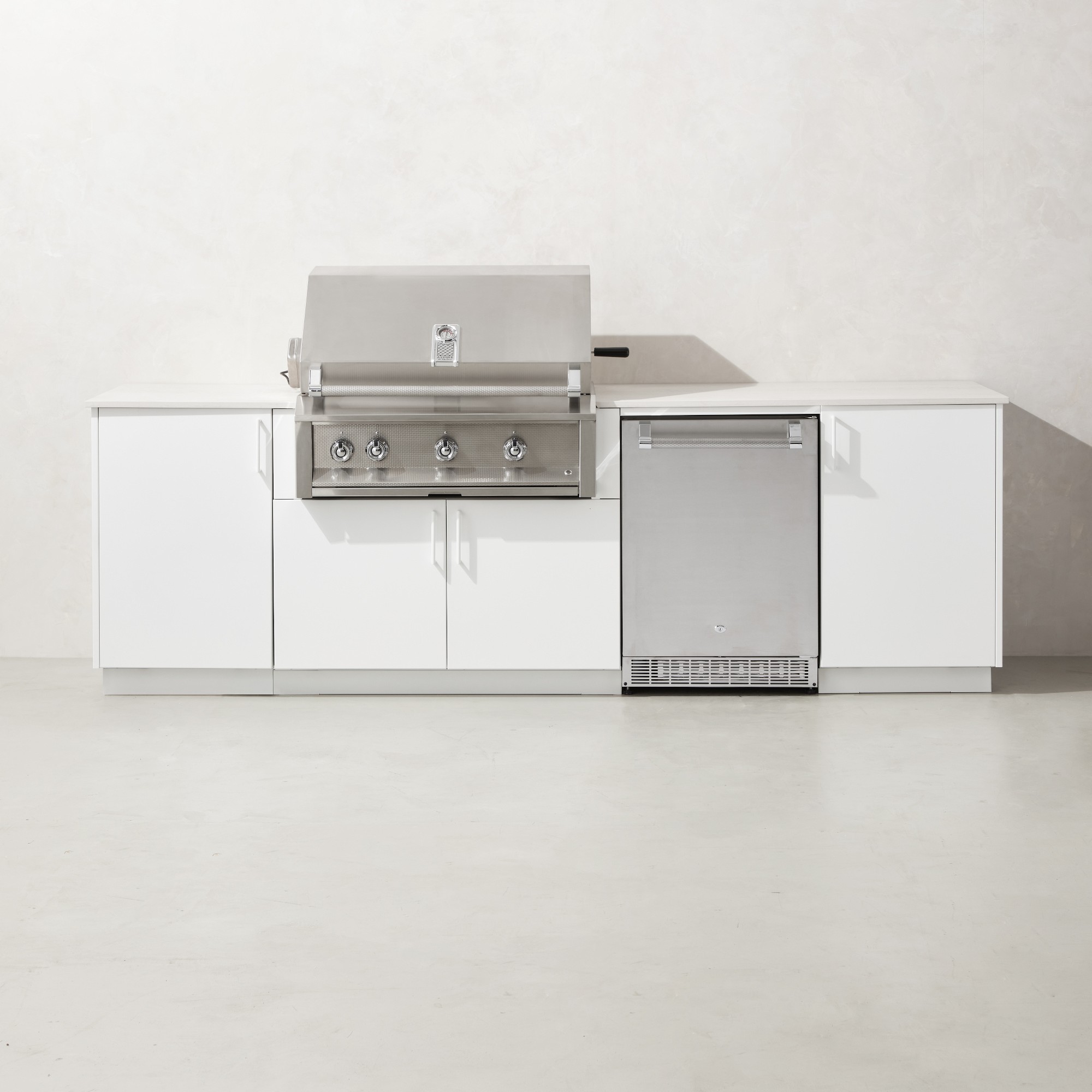 Urban Bonfire Outdoor Kitchen x Hestan 36” Grill and Fridge