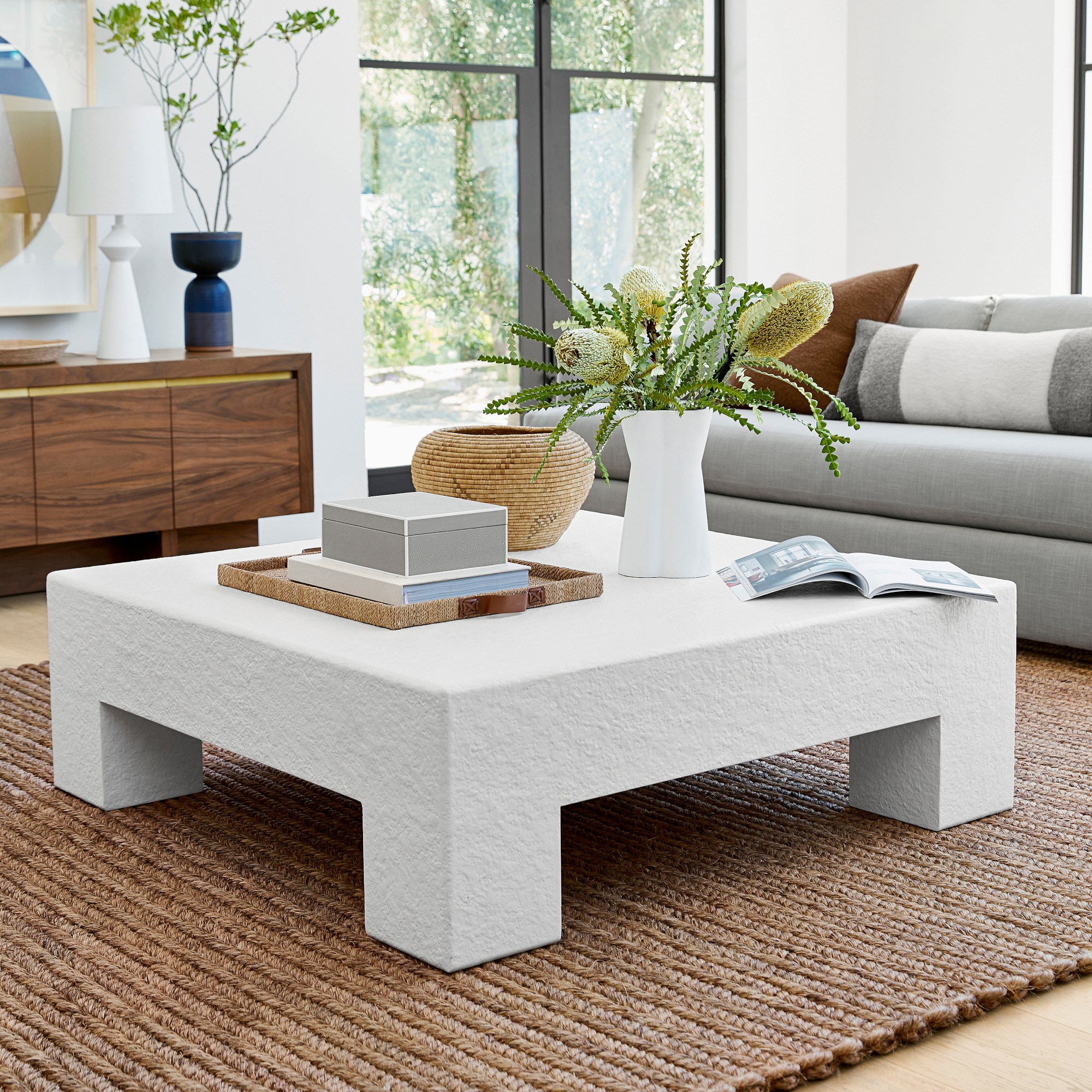 Matte White Square Coffee Table (48)