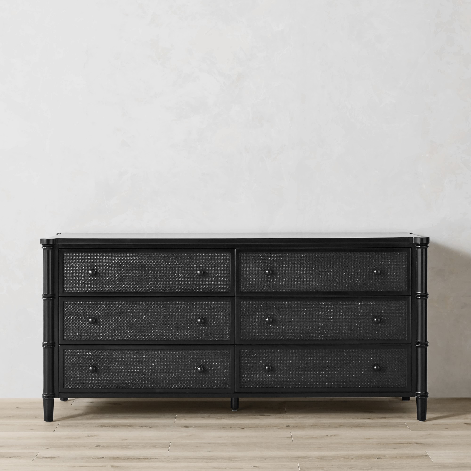 Cane 6-Drawer Dresser (68)