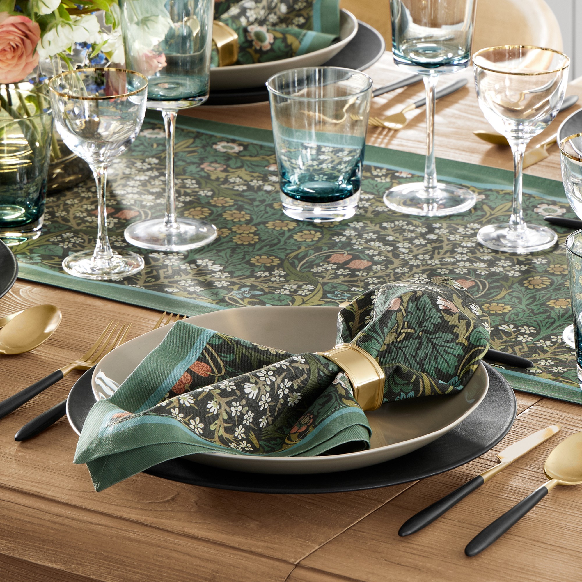 Morris & Co. x Williams Sonoma Blackthorn Table Runner