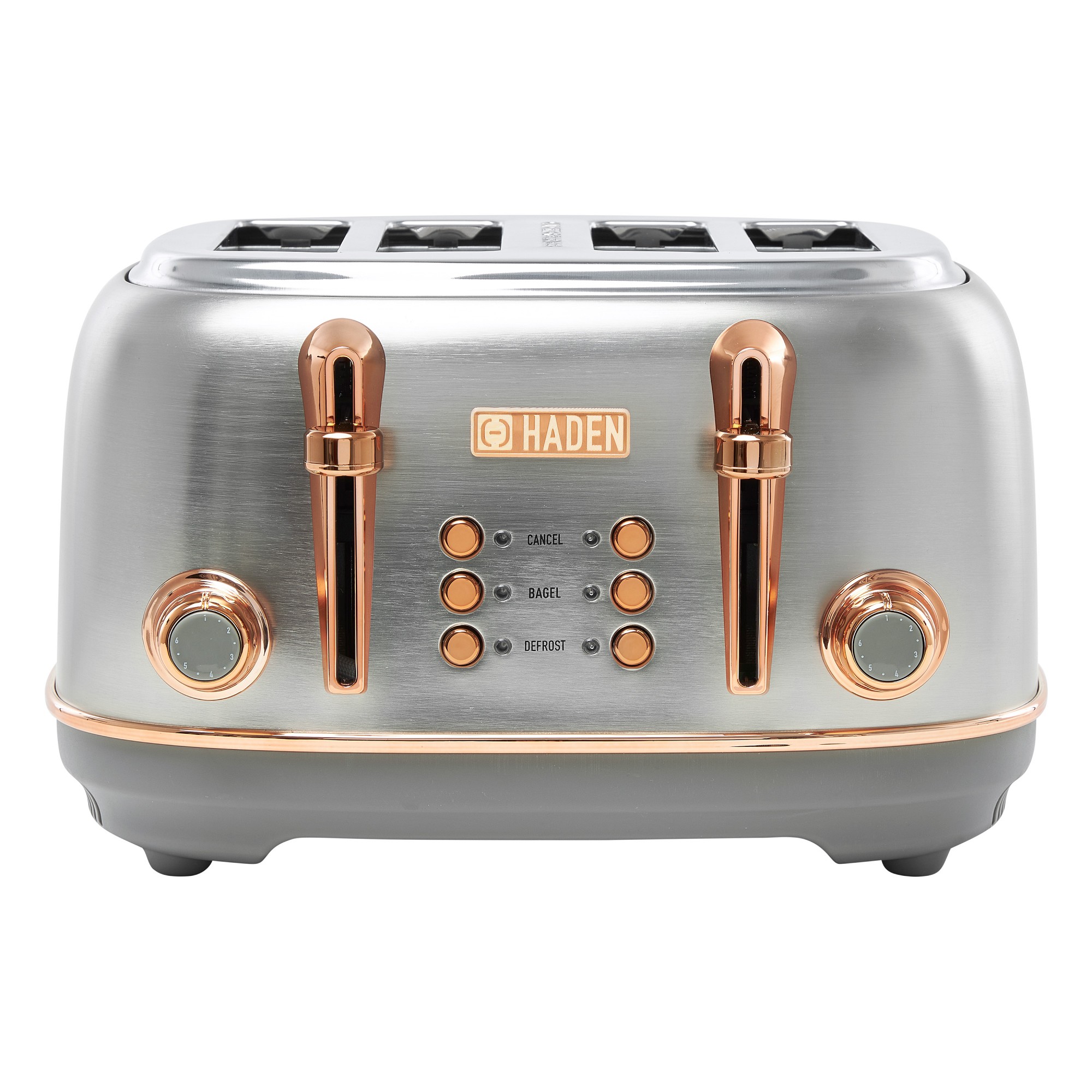 Haden Heritage 4-Slice Wide Slot Stainless Steel Toaster