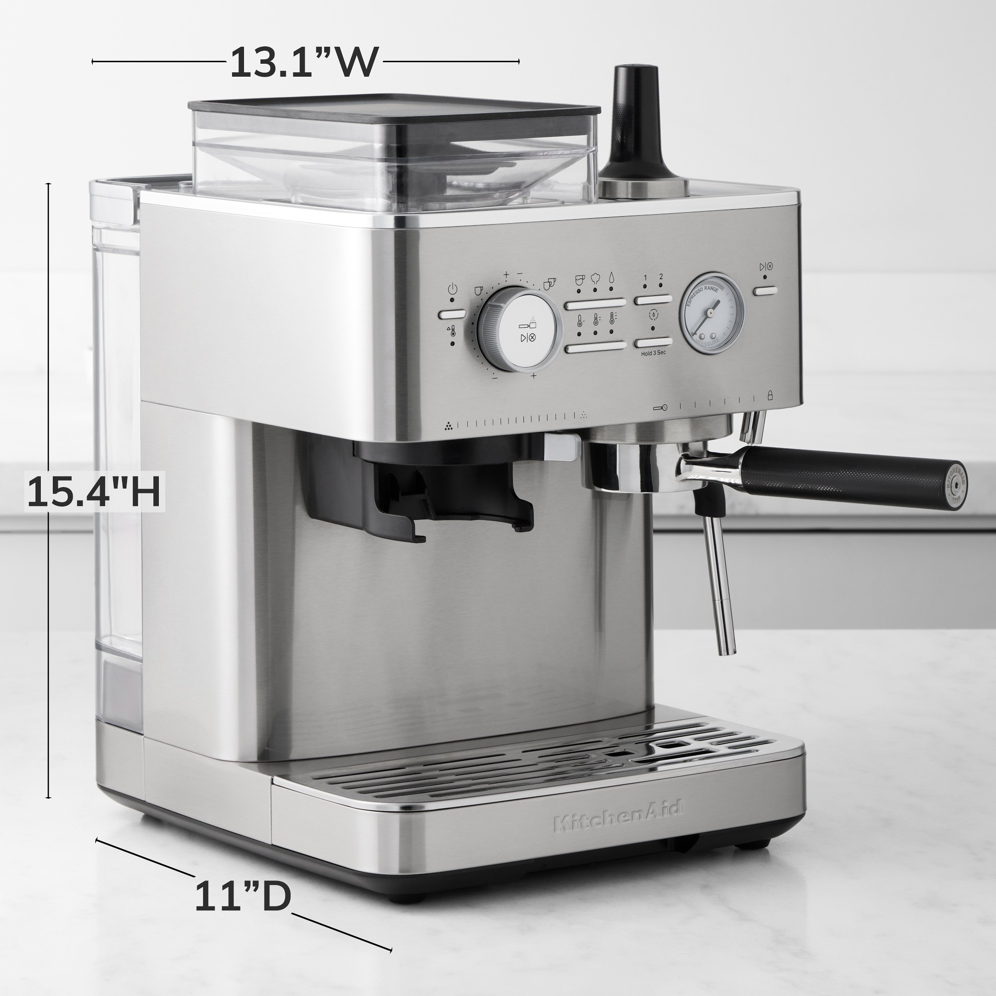 KitchenAid® Semi Automatic Espresso Machine with Grinder