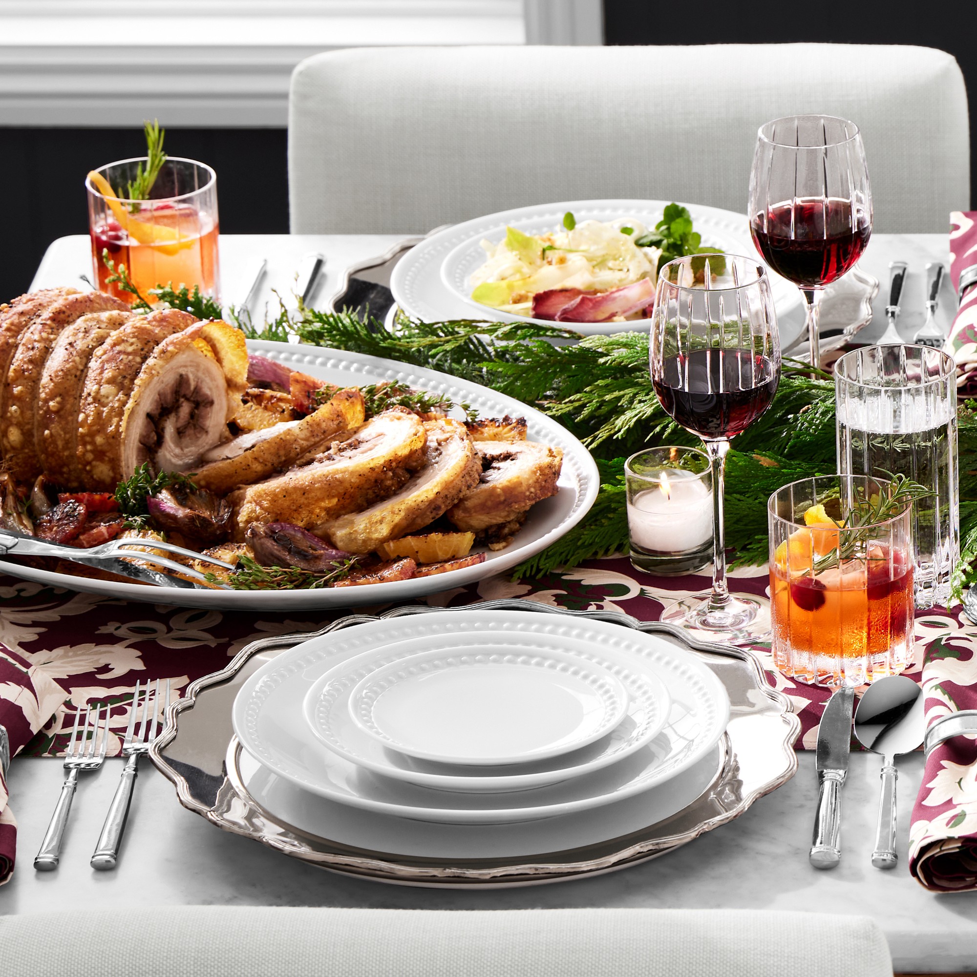 Pillivuyt Beaded Coupe Bread & Butter Plates, Set of 4