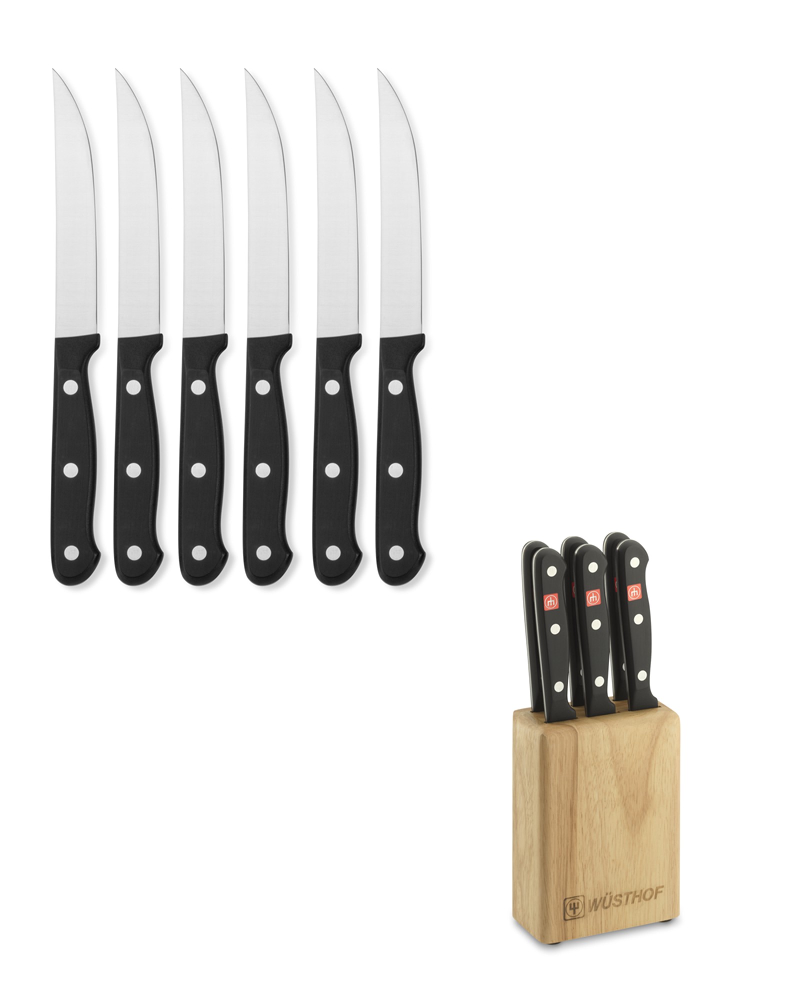 Wüsthof Gourmet Steak Knives Block, Set of 6