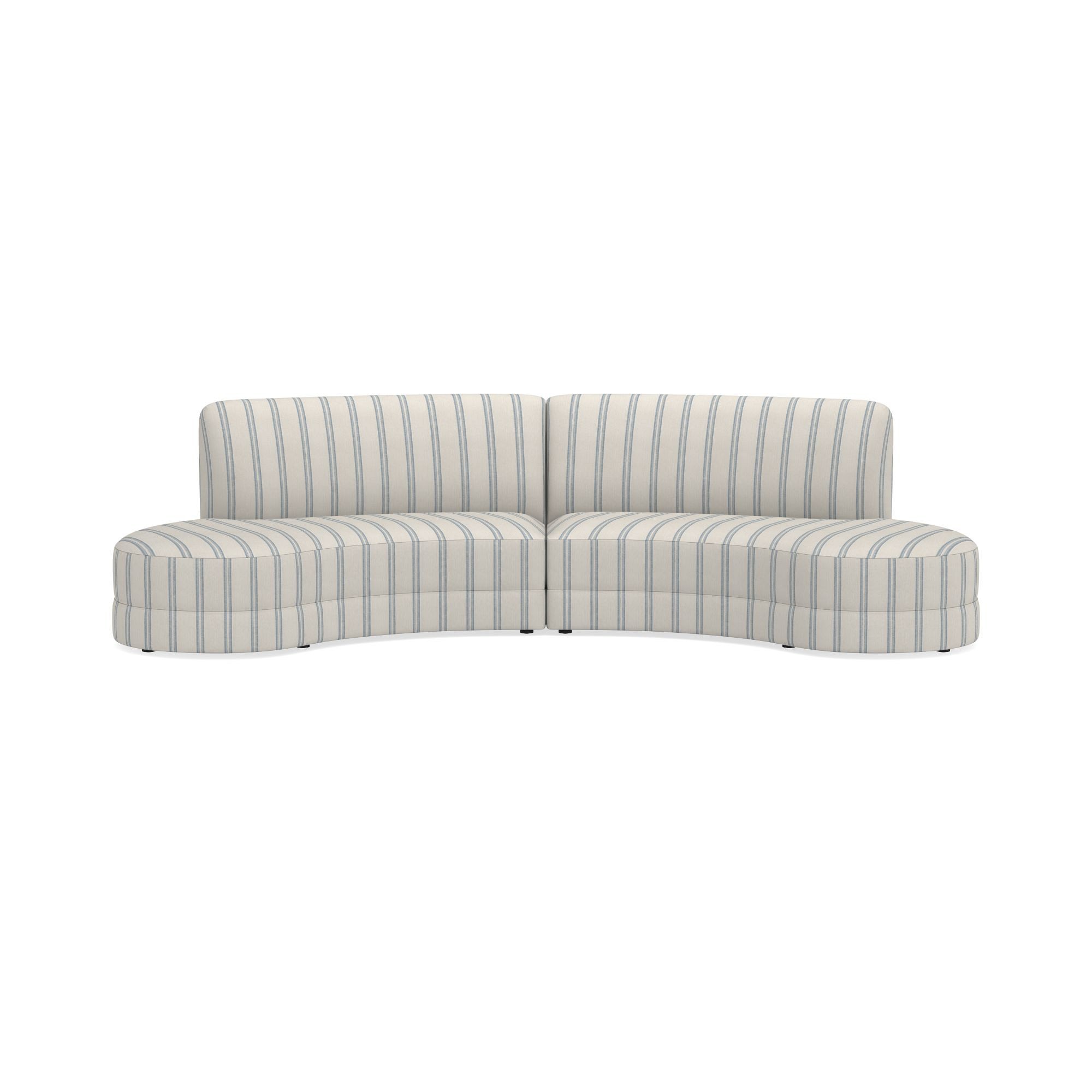 Capri 2-Piece Bumper Armless Sectional (132)