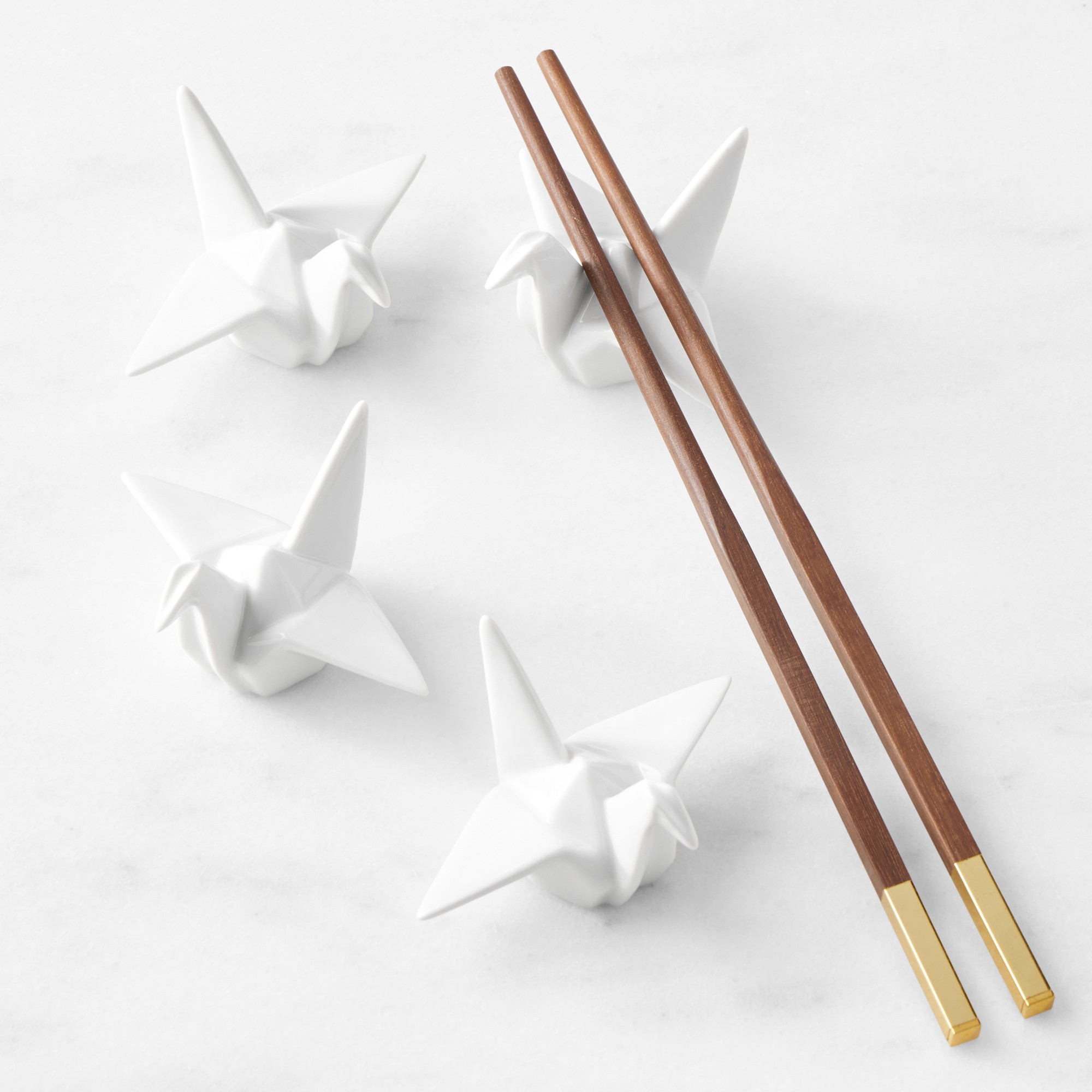 Origami Crane Chopsticks Rest, Set of 4