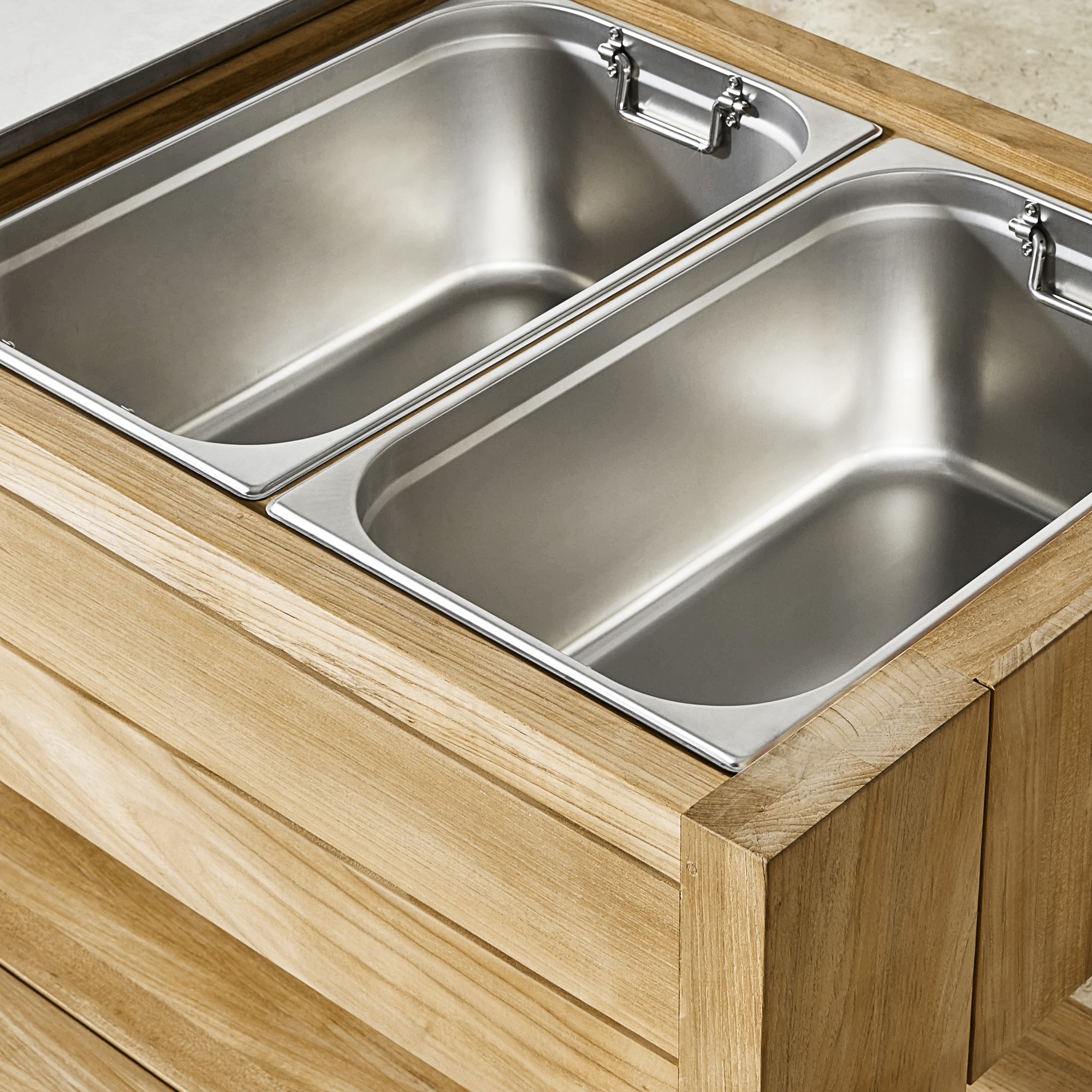 Larnaca Outdoor Teak Prep Table (58)