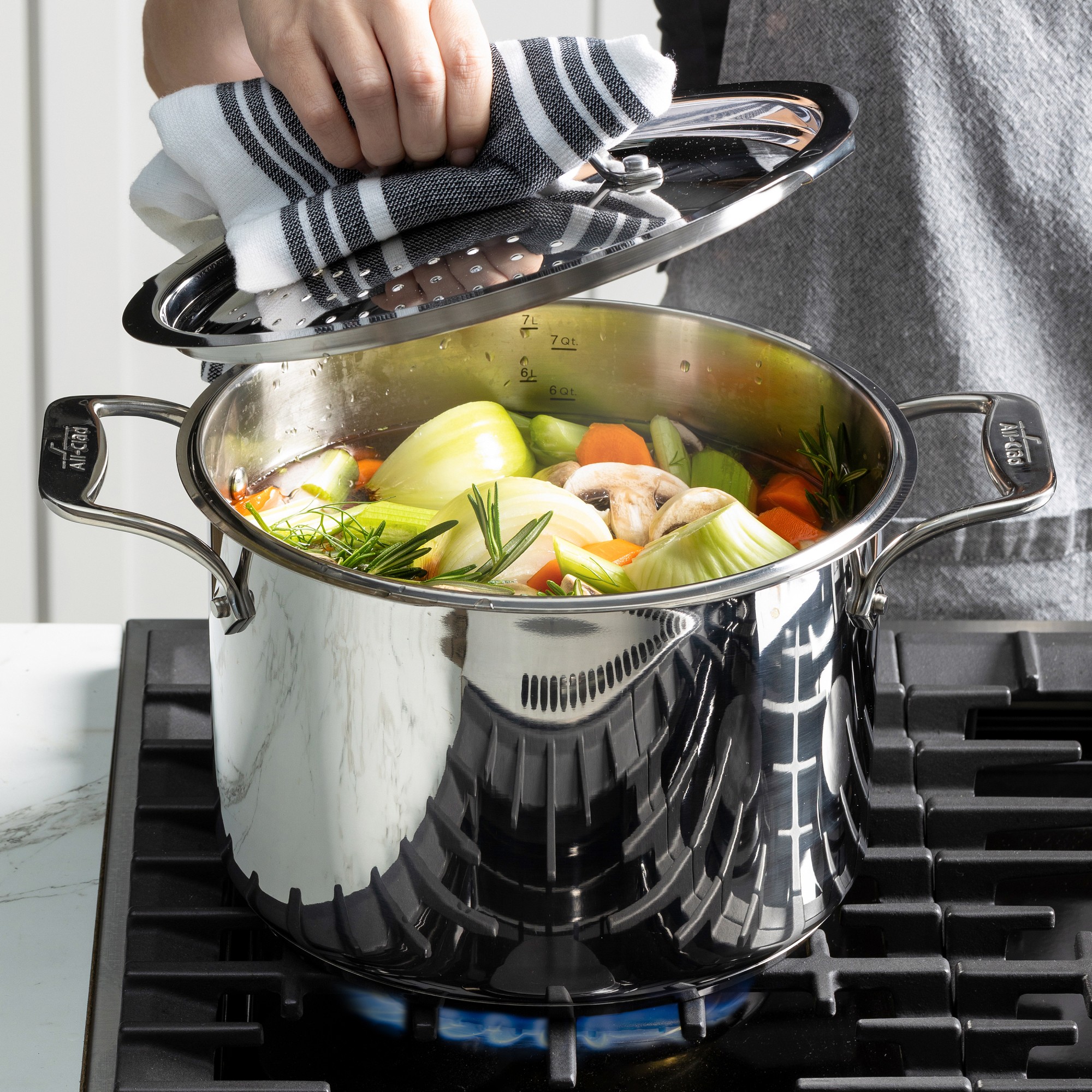 All-Clad Simply Strain Stainless-Steel Multipot