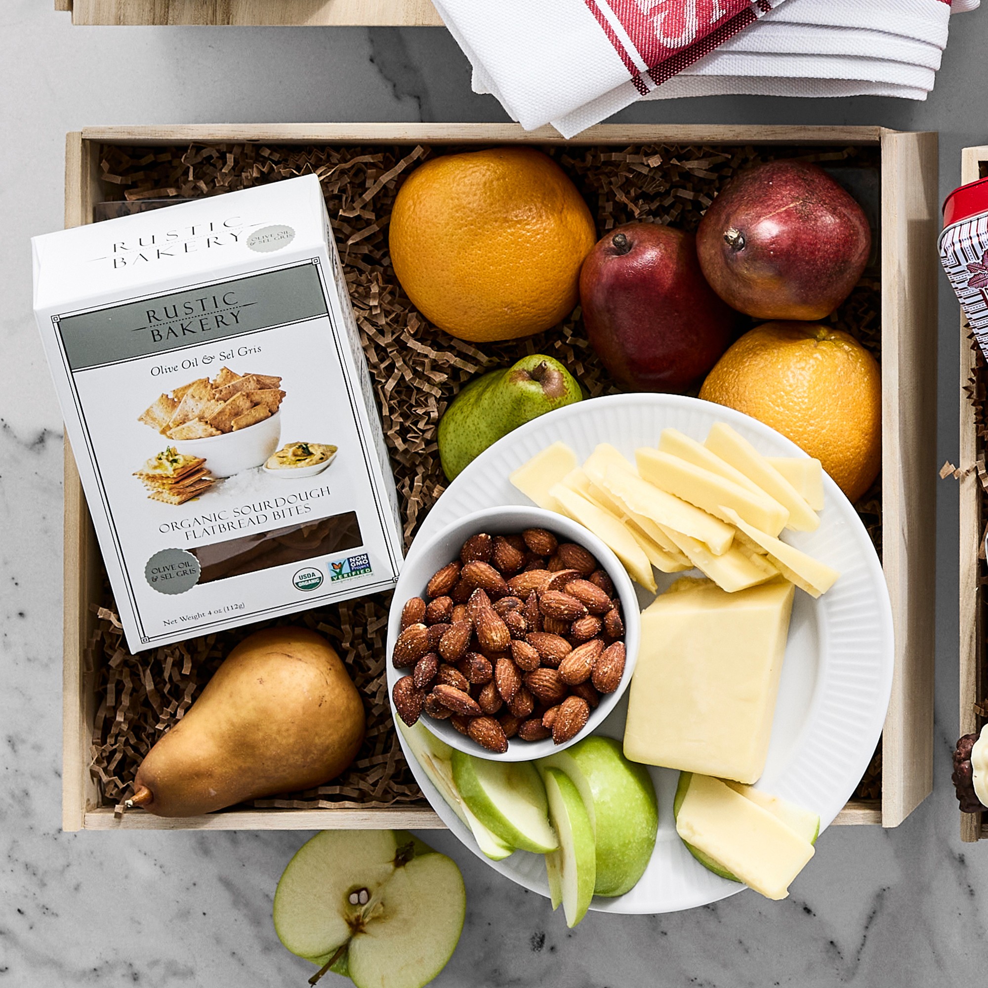 Williams Sonoma Fruit & Cheese Gift Crate
