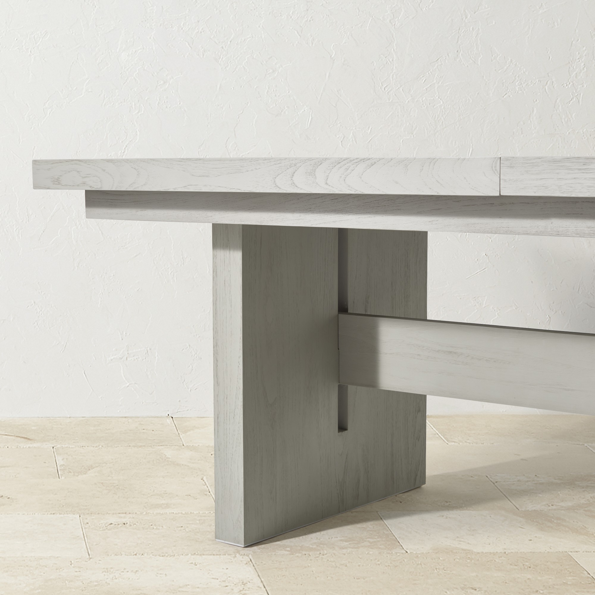 San Clemente Outdoor Grey Teak Rectangular Dining Table (84)