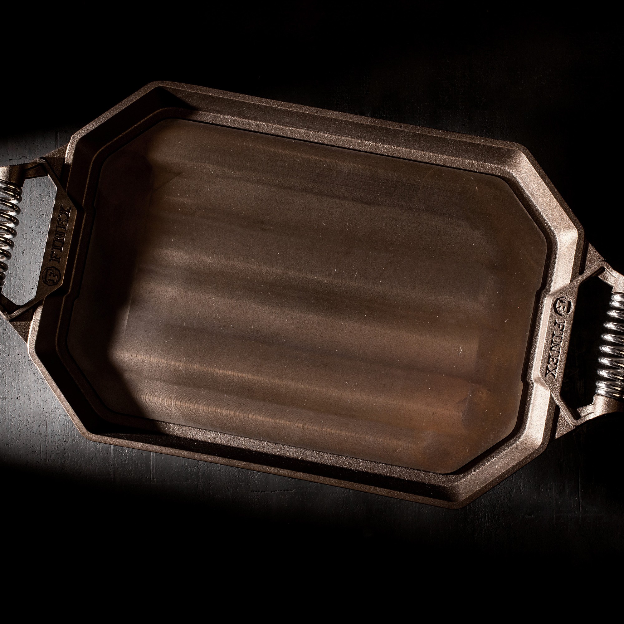 FINEX Seasoned Cast Iron Double Burner Griddle