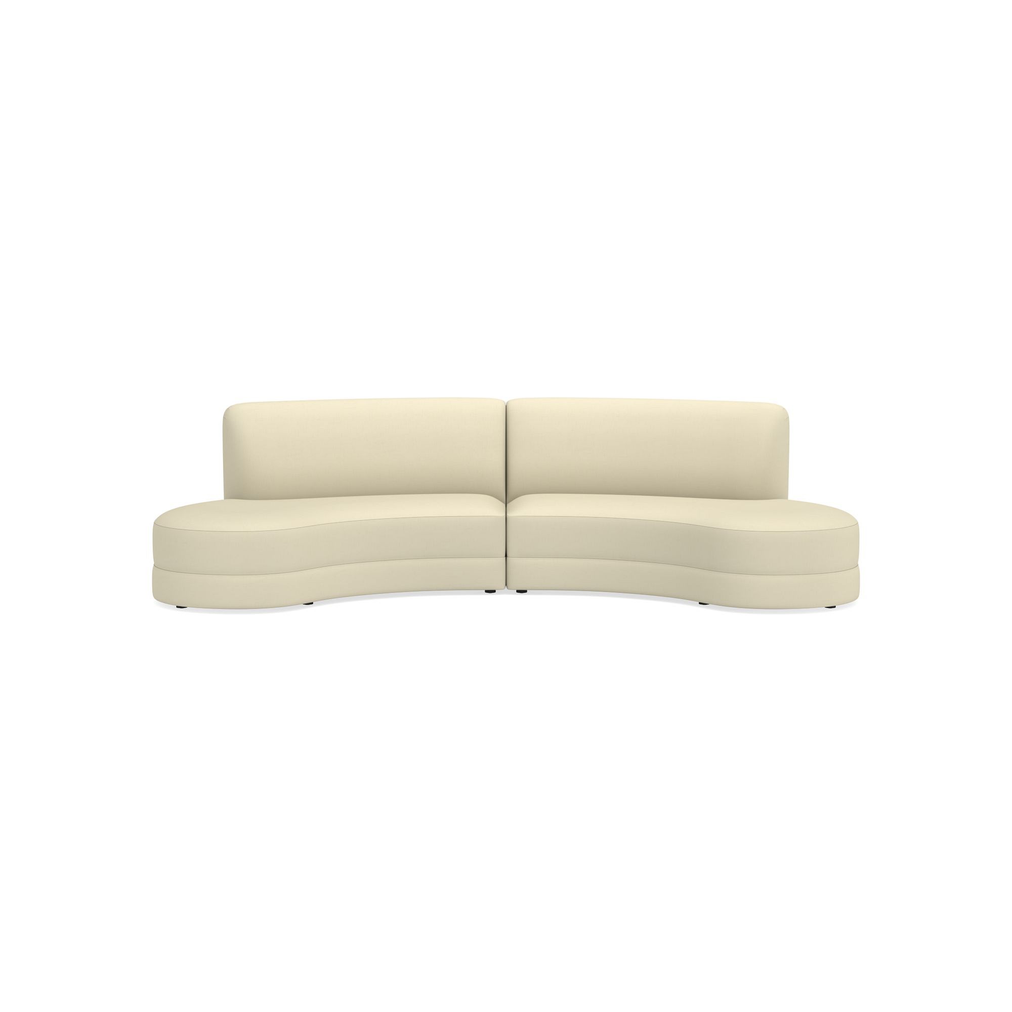 Capri 2-Piece Bumper Armless Sectional (132)