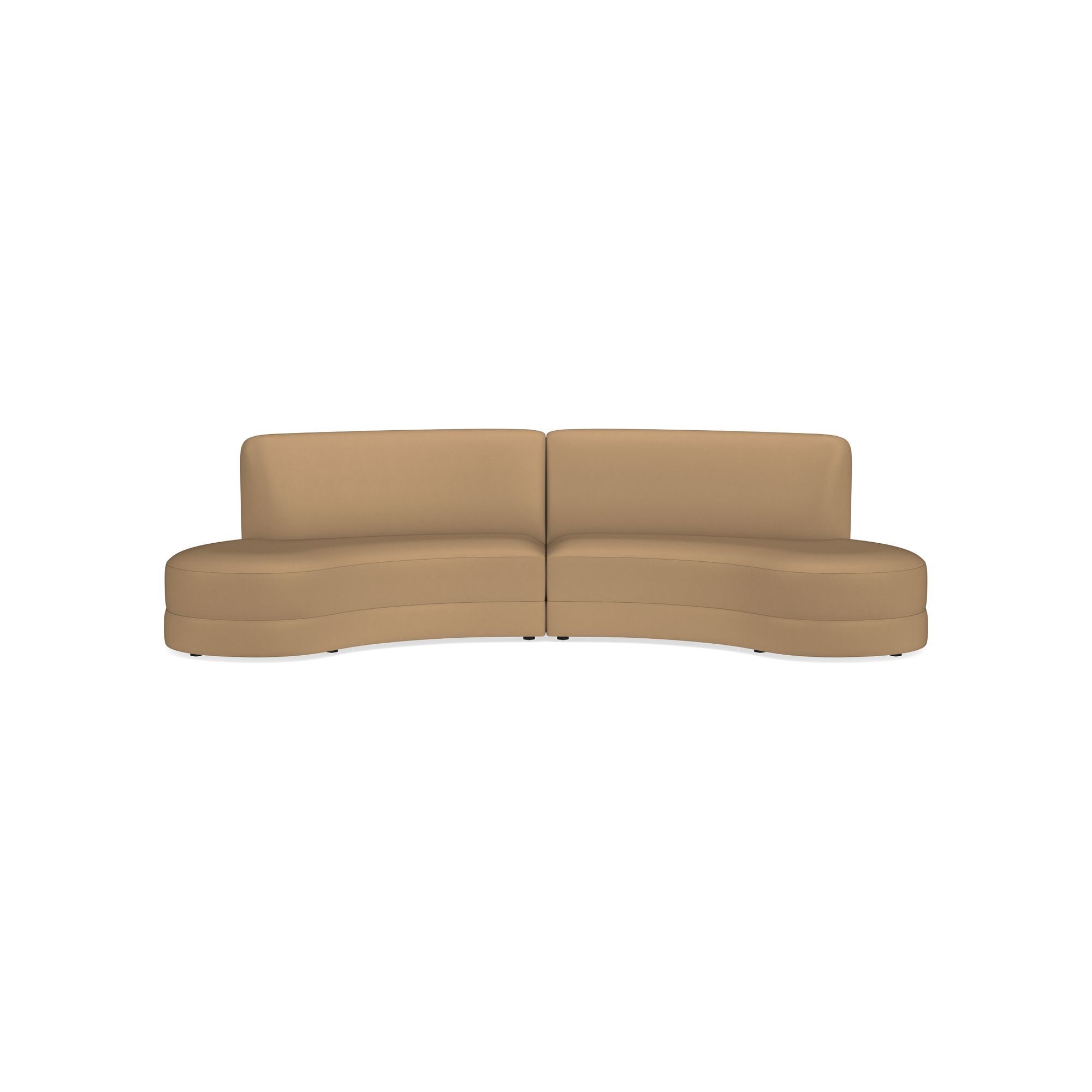 Capri 2-Piece Bumper Armless Sectional (132)
