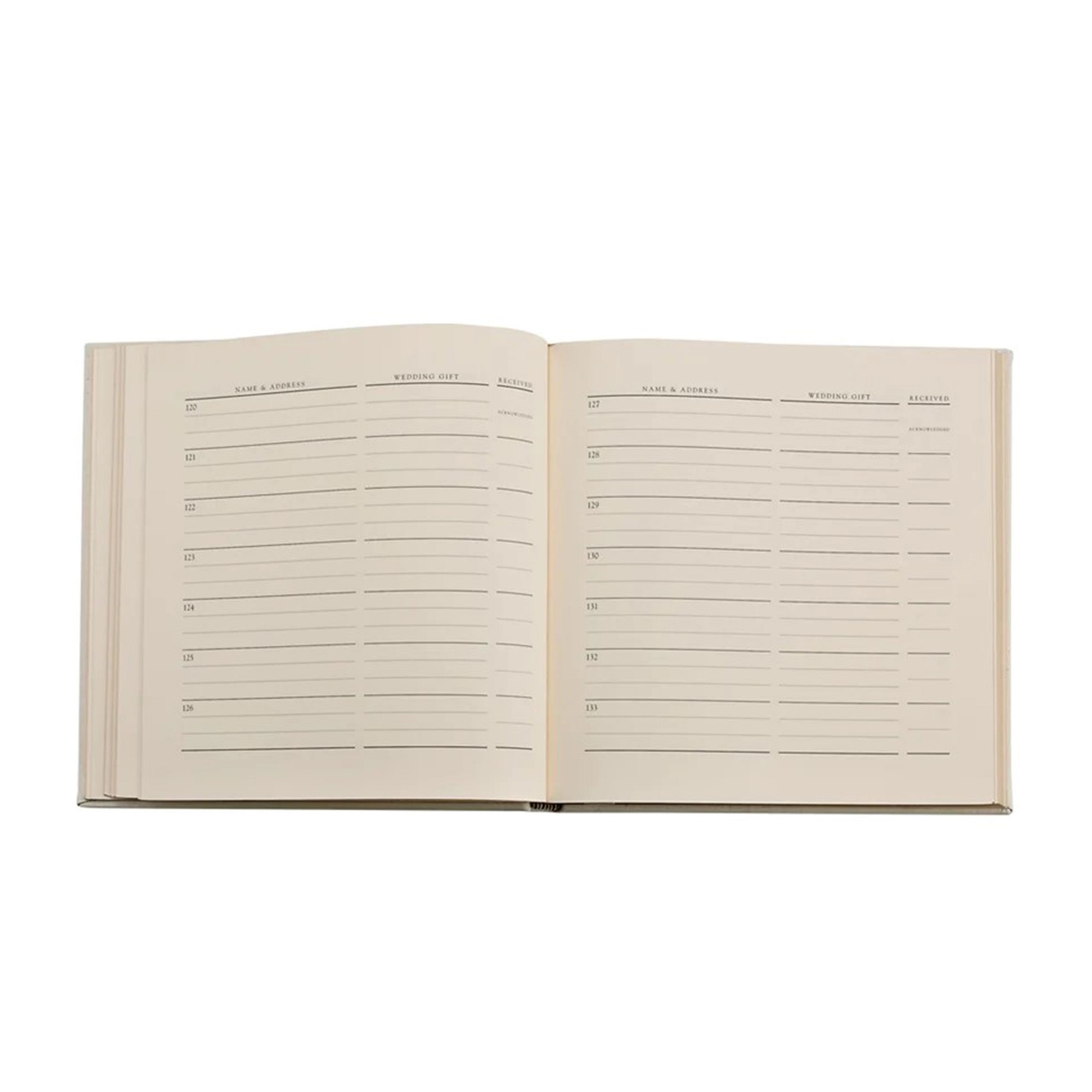 Wedding Journal with White Leather