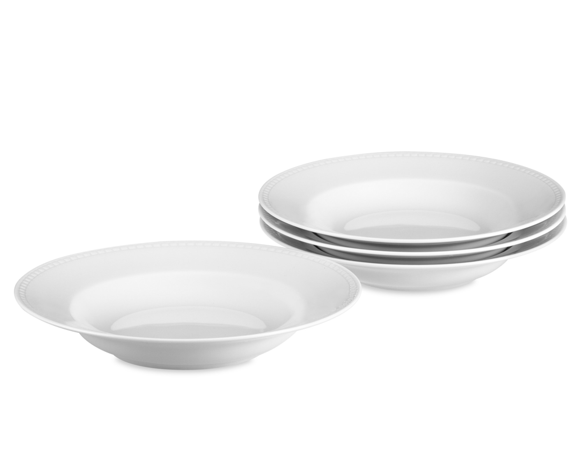 Apilco Beaded Hemstitch Soup Plates, Set of 4