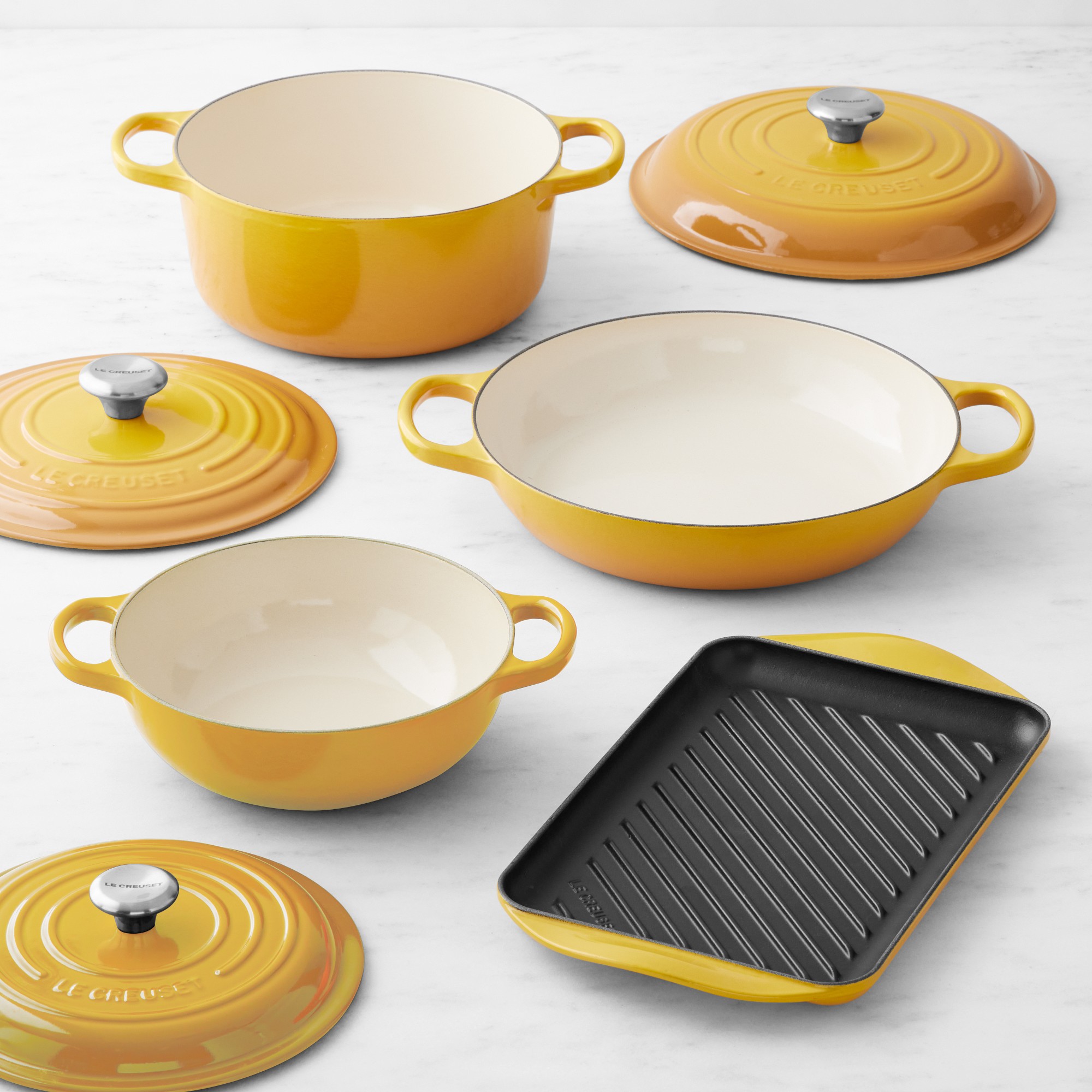 Le Creuset Signature Enameled Cast Iron 7-Piece Essential Cookware Set