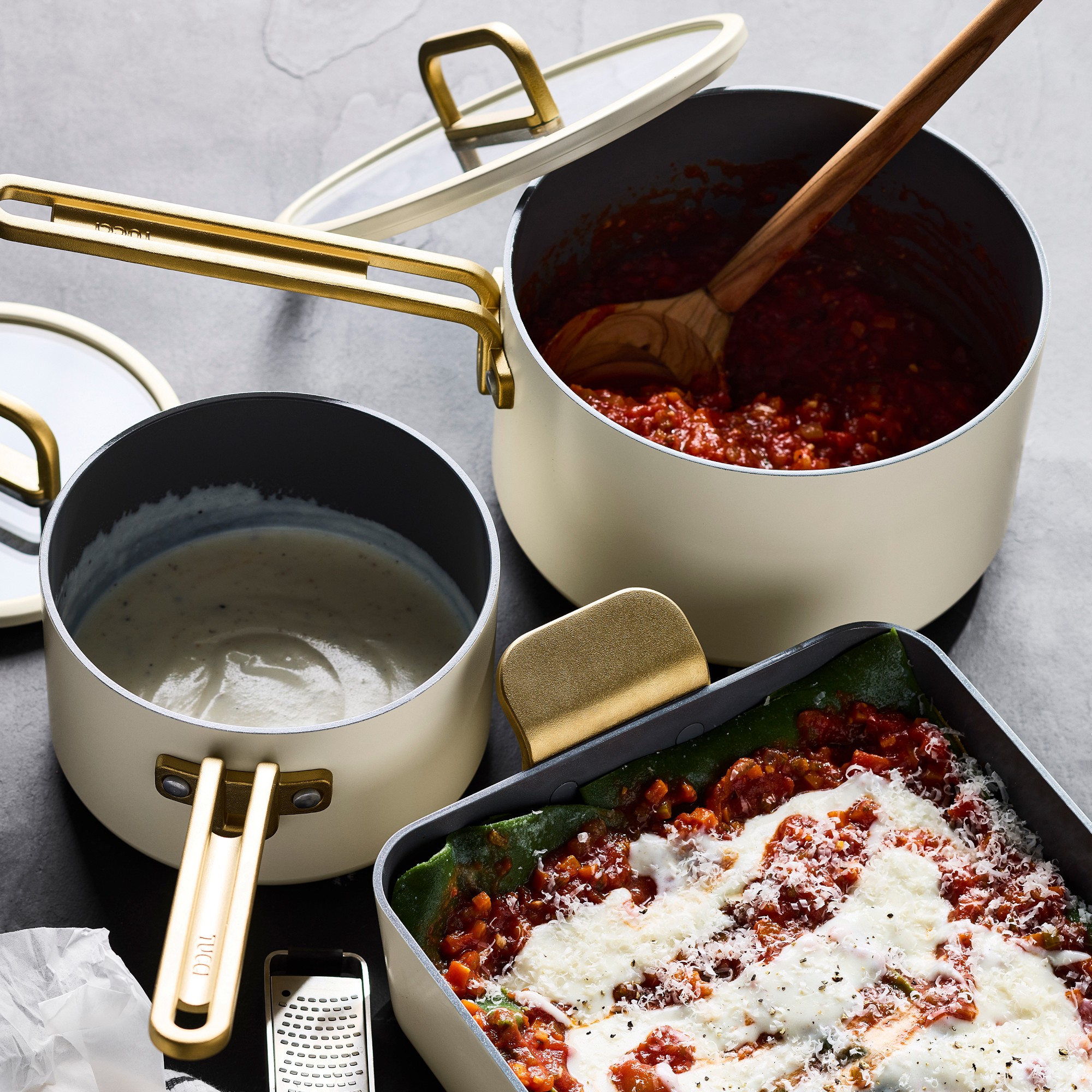 GreenPan™ Stanley Tucci™ Ceramic Nonstick 4-Piece Saucepan Set