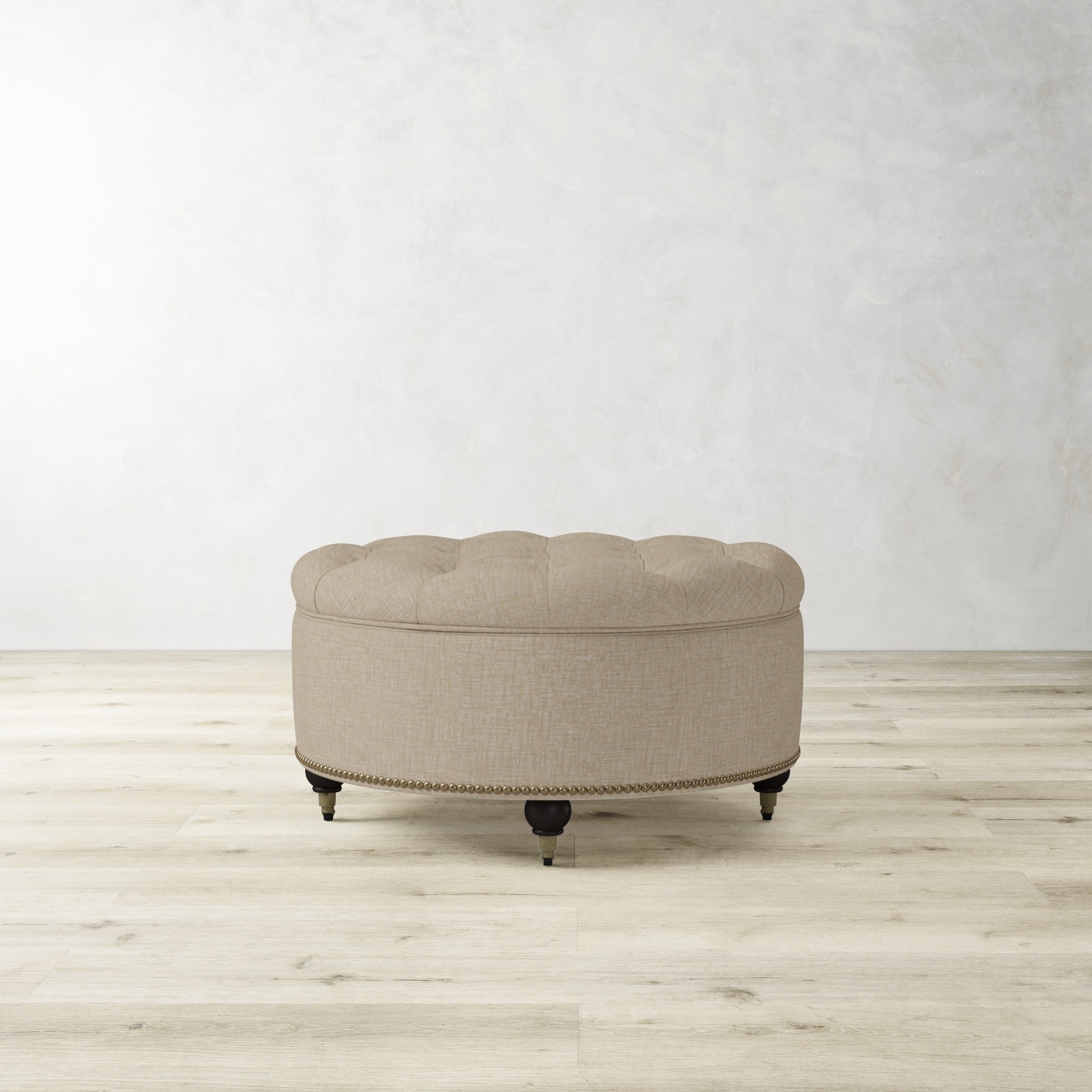 Soho Tufted Round Storage Ottoman (36)