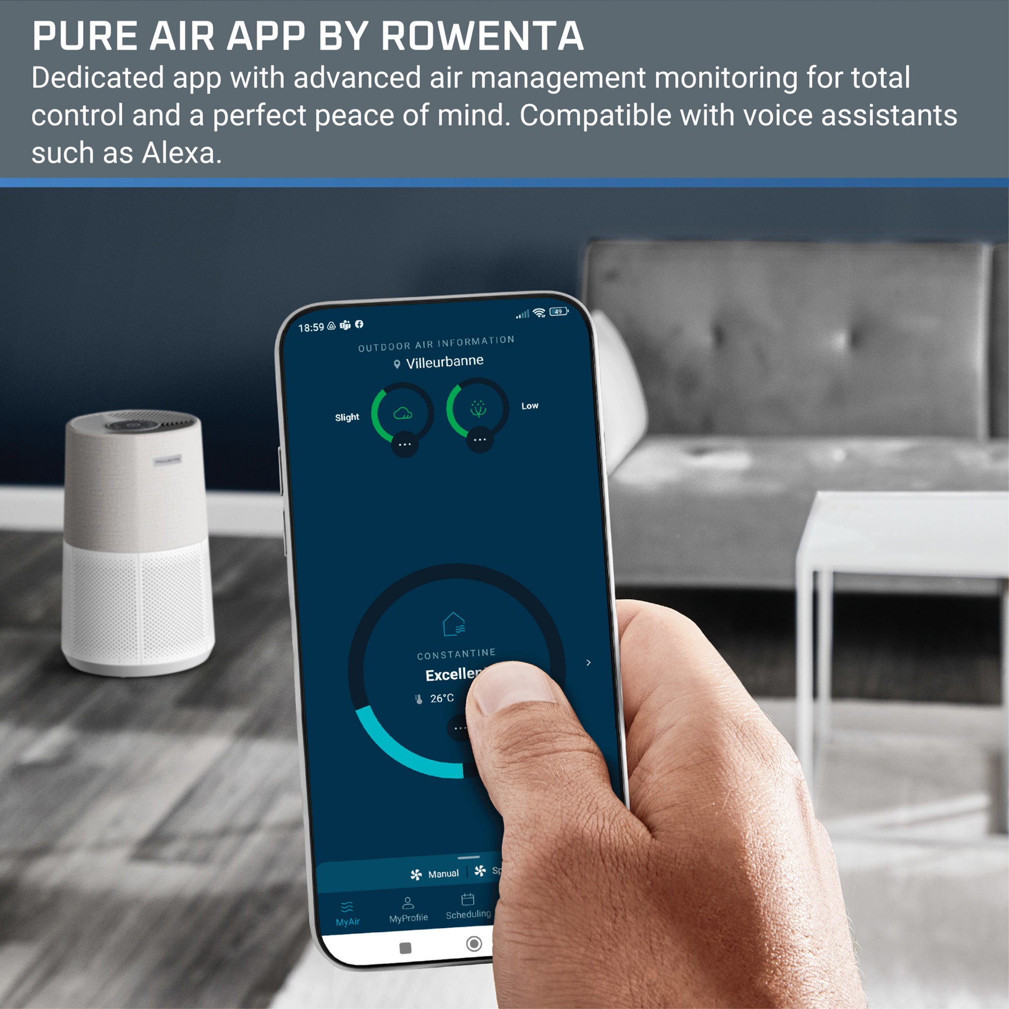 Rowenta Air City Air Purifier, PU2840U1
