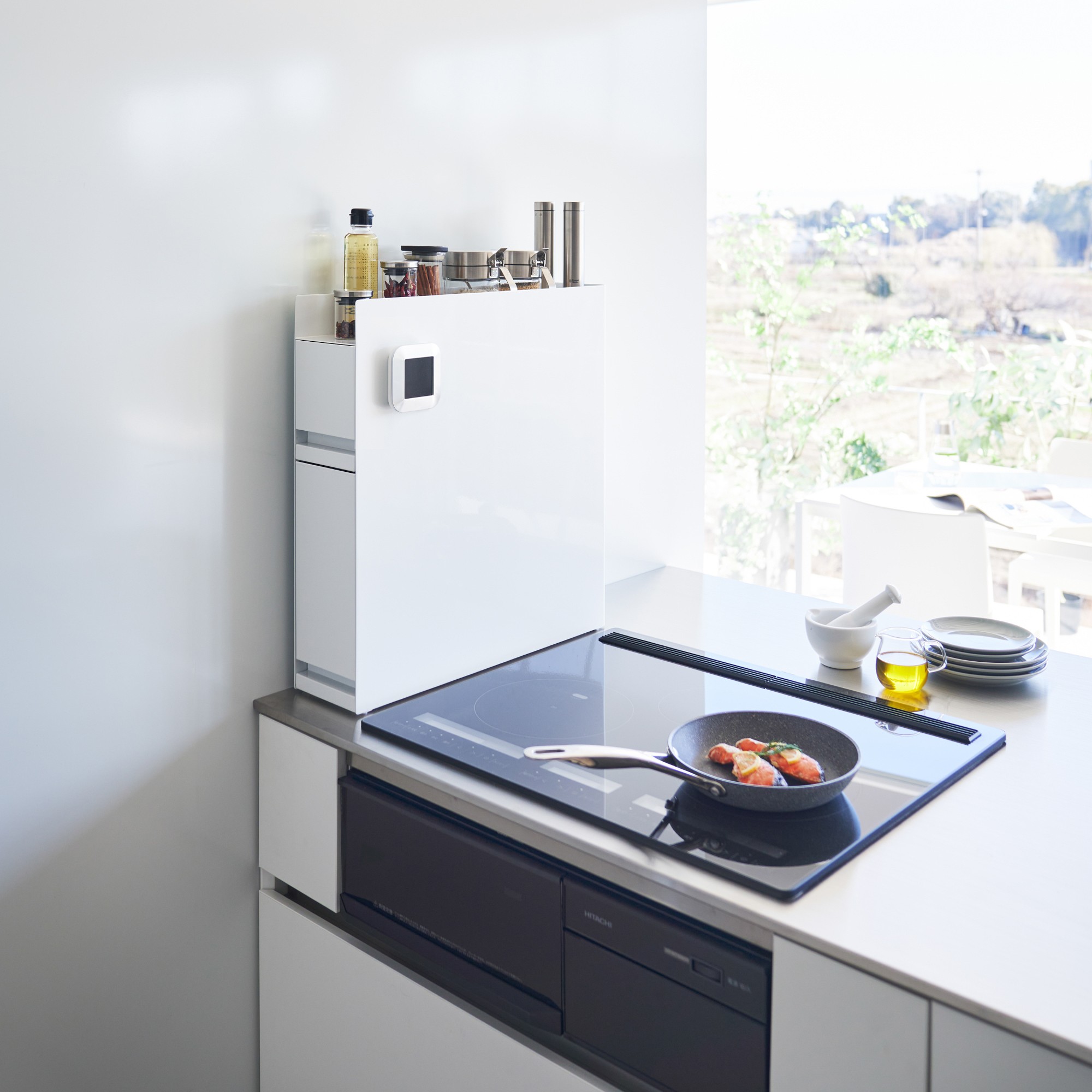 Yamazaki Home Two-Tier Sliding Drawer Seasoning Rack