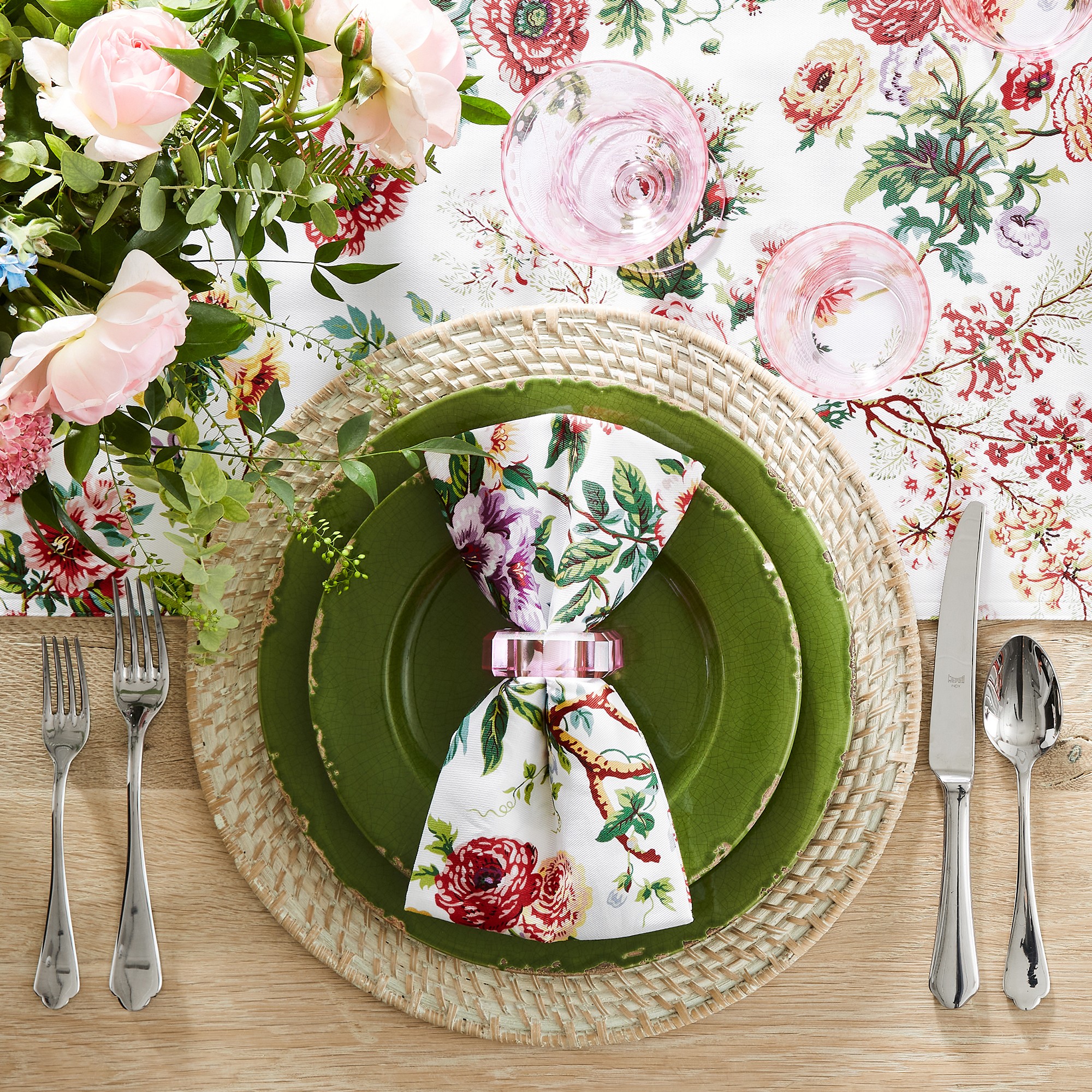 Spring Floral Table Runner