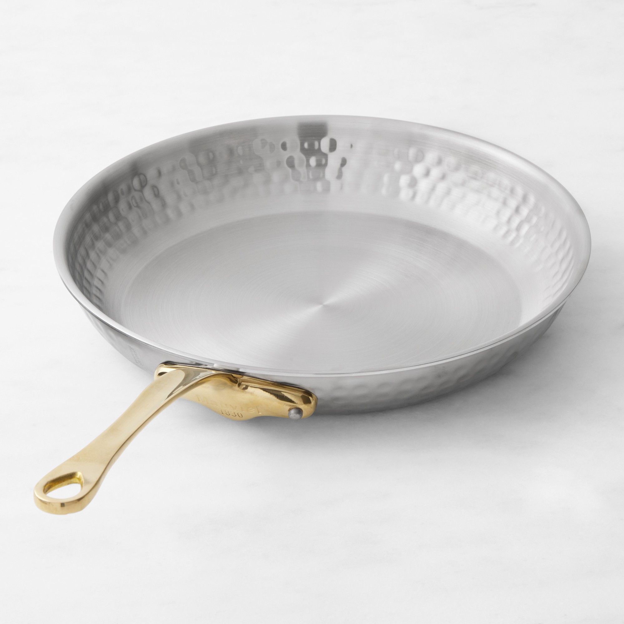Mauviel M'Elite B Hammered Stainless-Steel Fry Pan