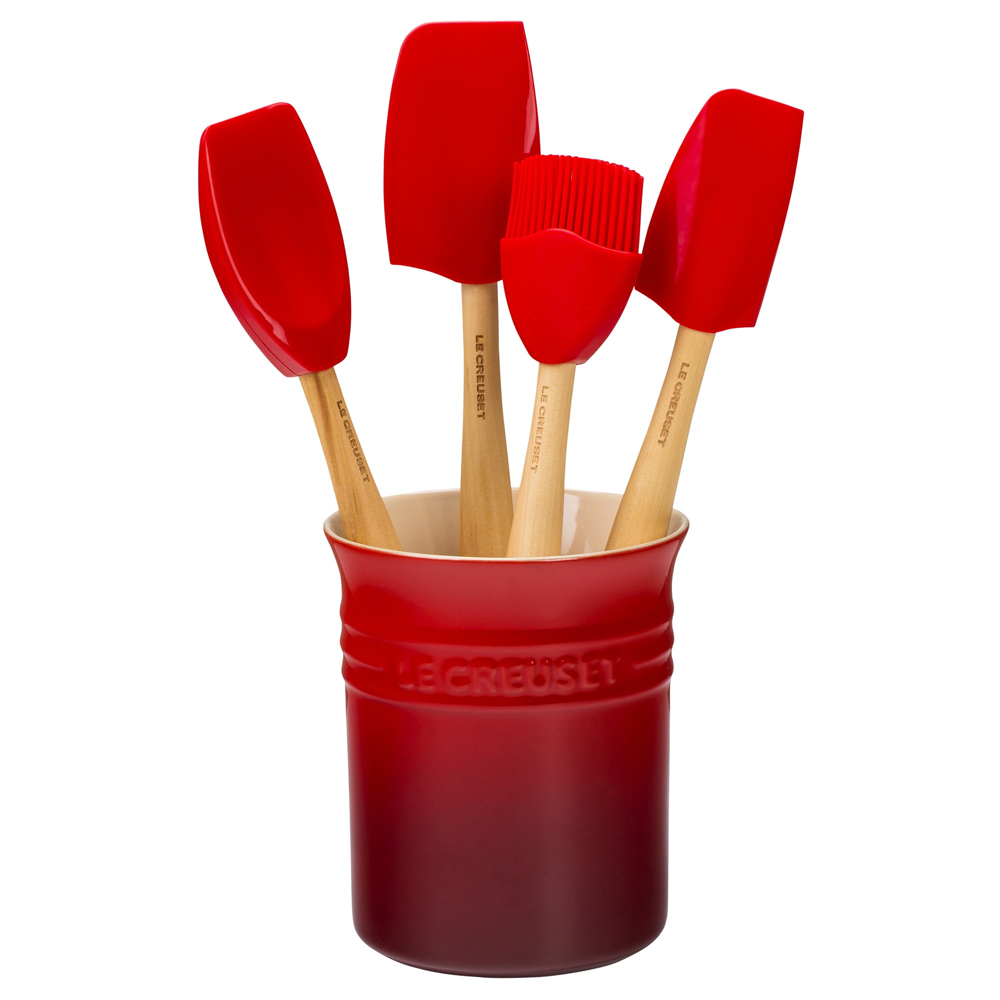 Le Creuset Silicone Utensils with Utensil Holder, Set of 5