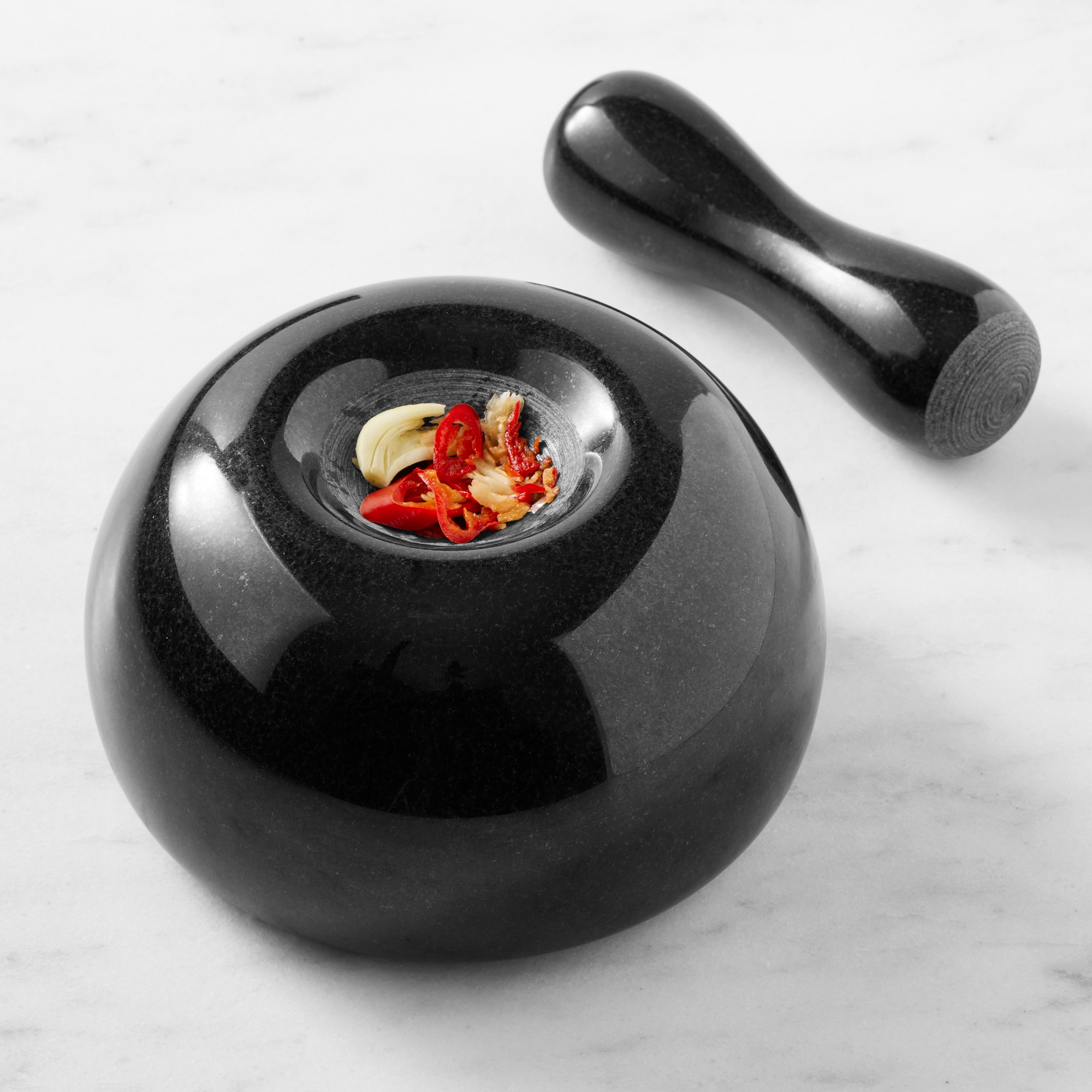 Williams Sonoma Black Granite Mortar & Pestle