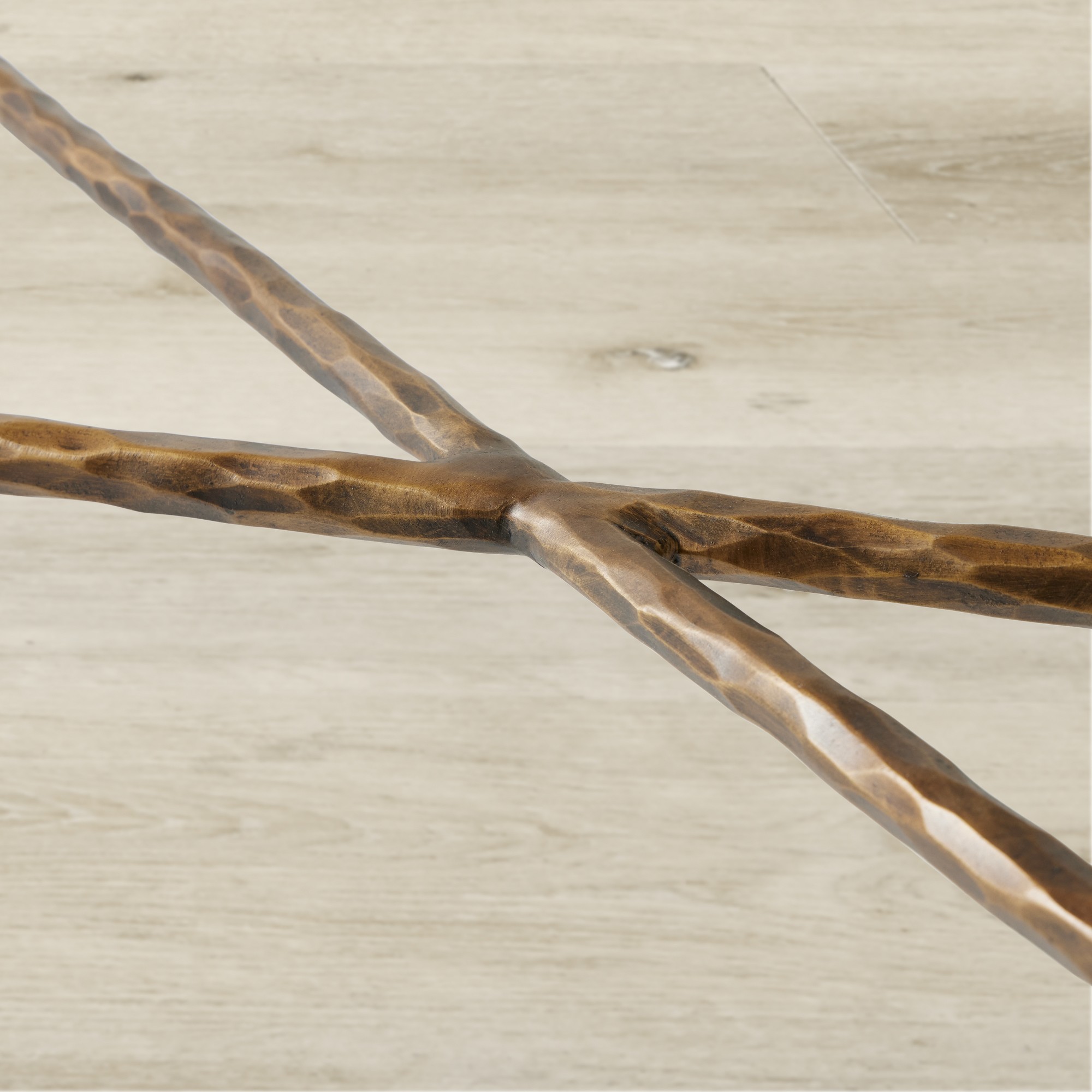 Azurra Hammered Metal Console (60)