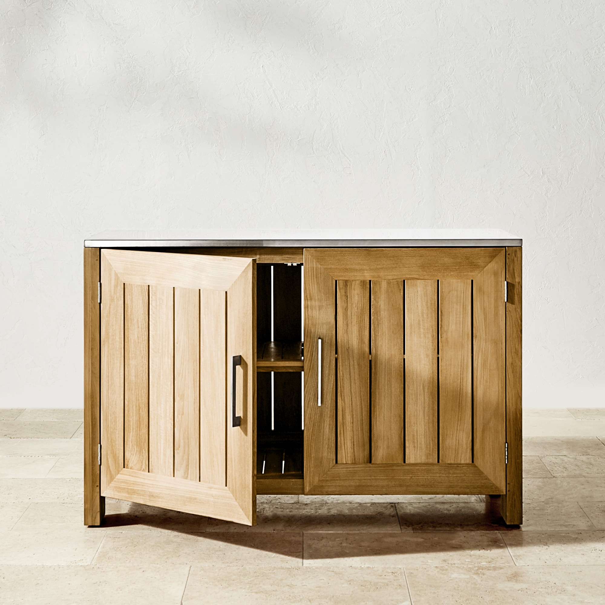 Larnaca Outdoor Teak 2-Door Cabinet (54.5)