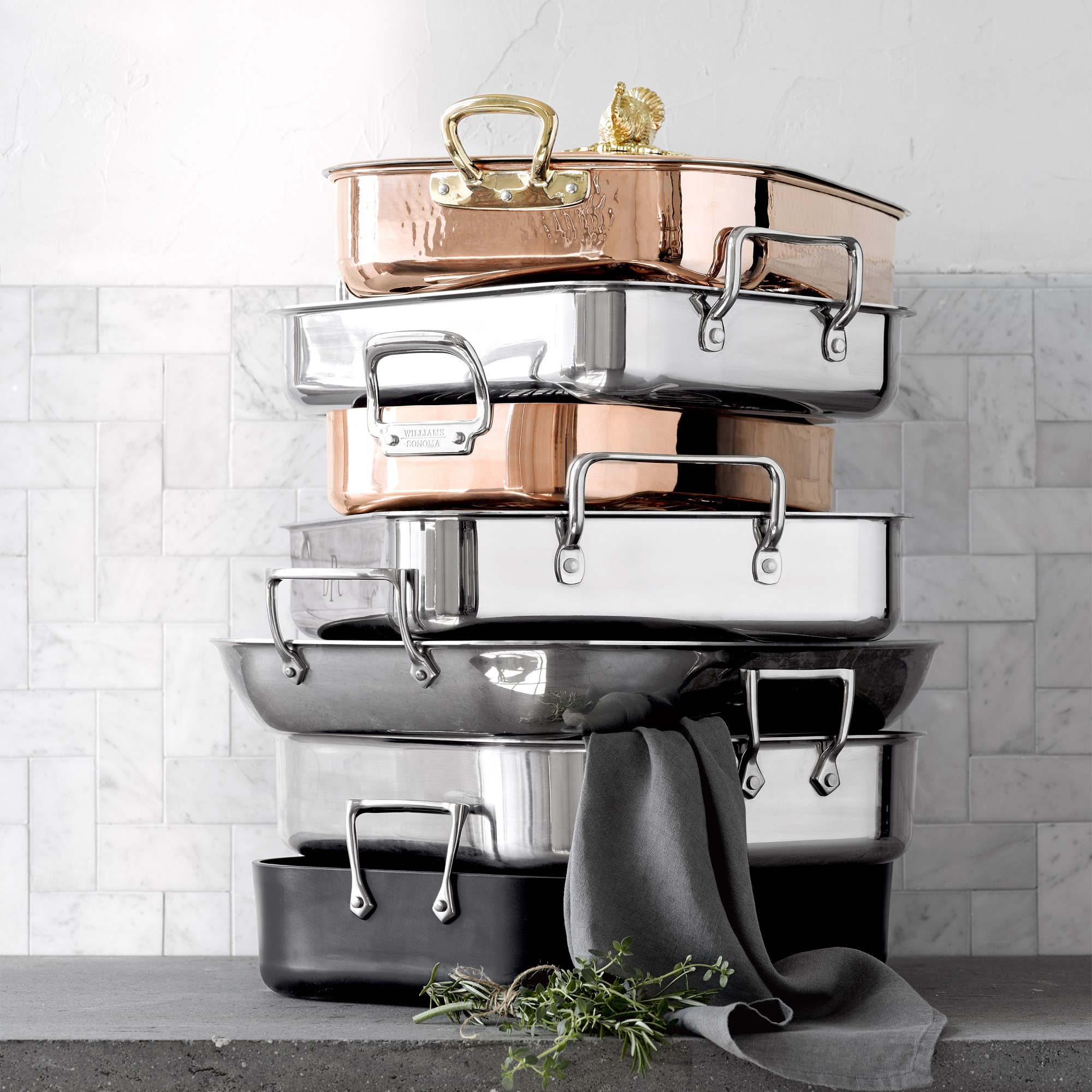 Williams Sonoma Stainless-Steel Ultimate Roaster with Rack