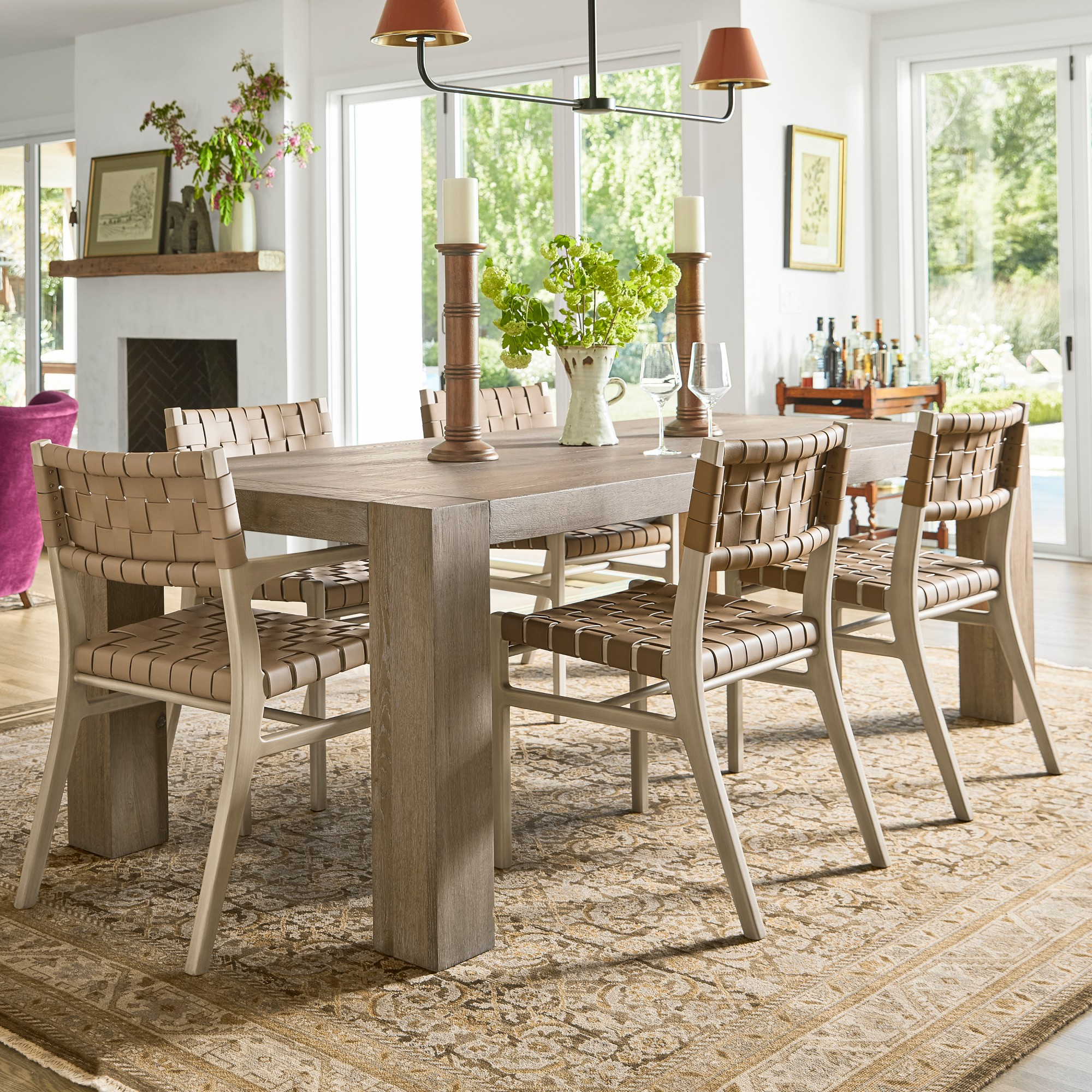 Montauk Parsons Rectangular Dining Table (82-118)