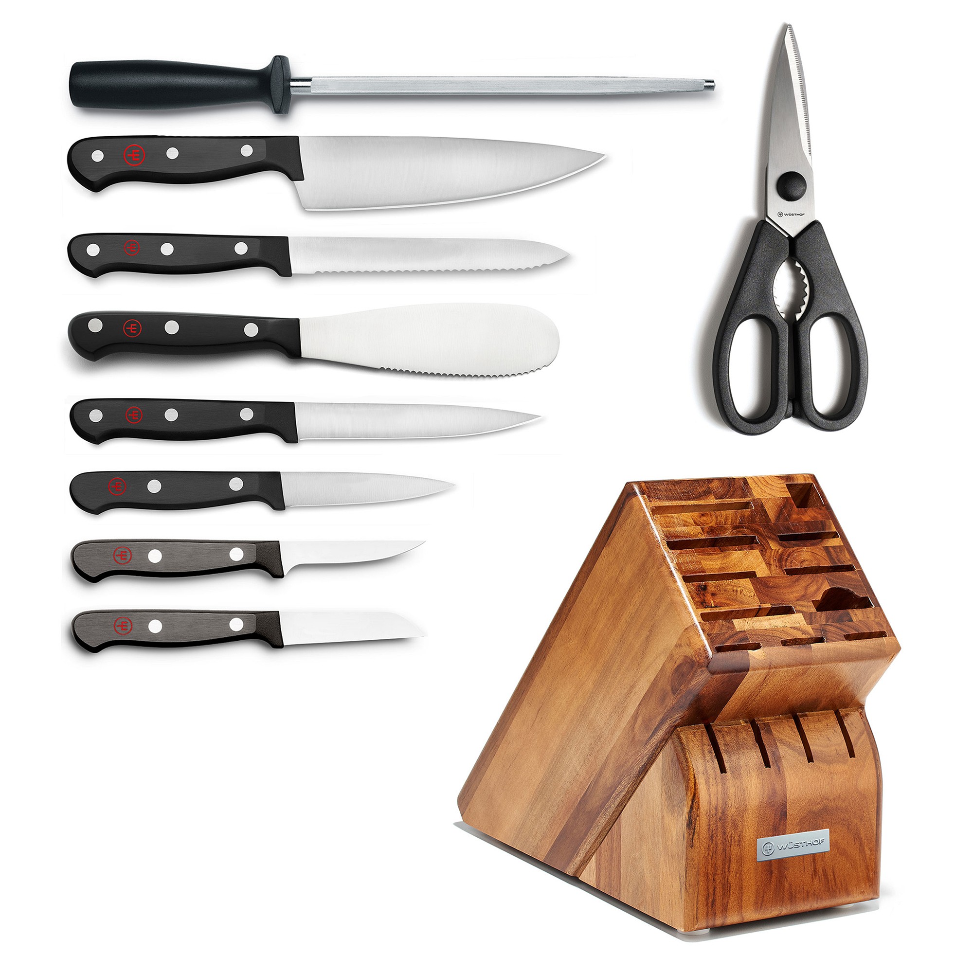 Wüsthof Gourmet Knife Block, Set of 10