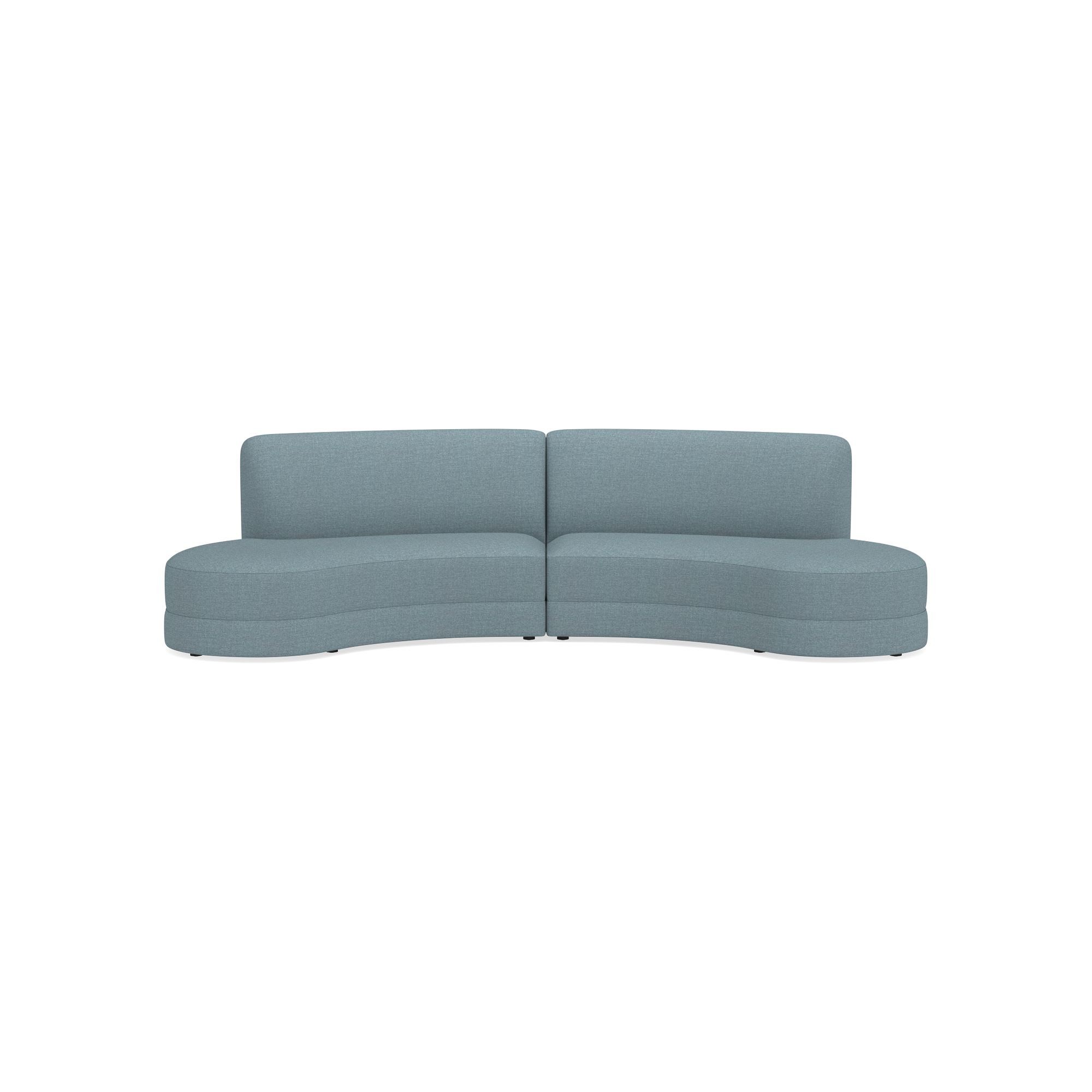 Capri 2-Piece Bumper Armless Sectional (132)