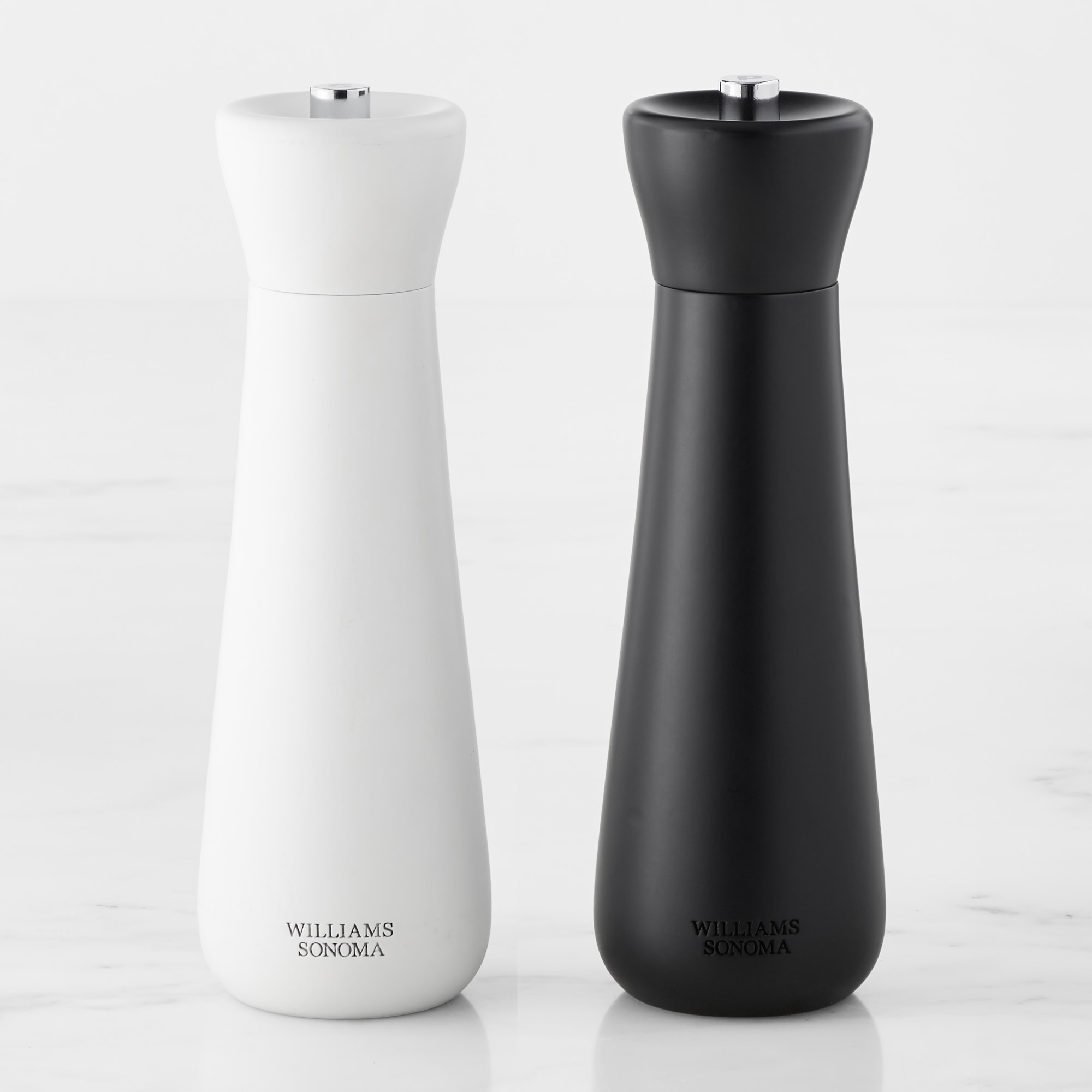 Williams Sonoma Wood Salt & Pepper Mills, Black & White
