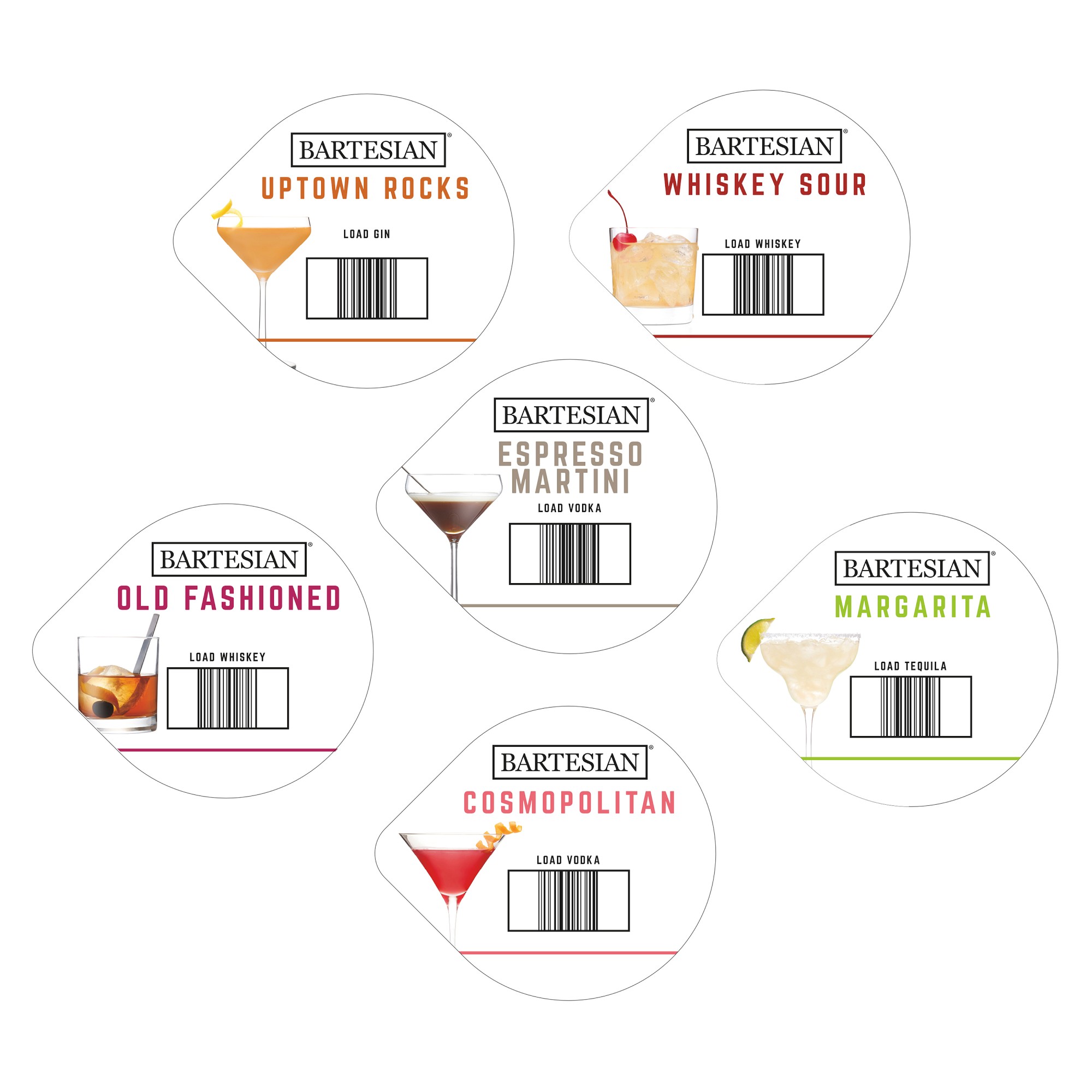 Bartesian Cocktail Capsules, Pack of 6