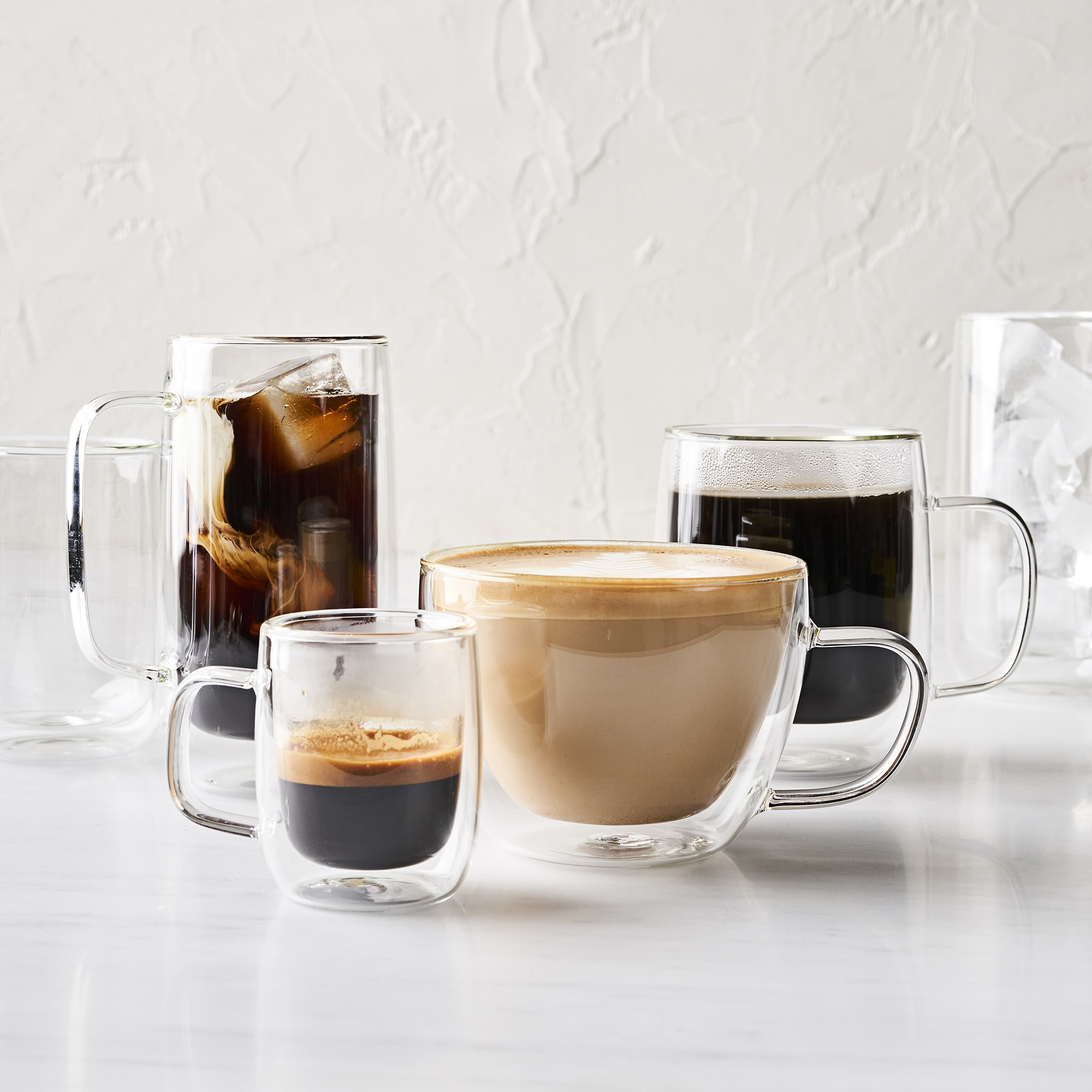 Double-Wall Glass Latte Mugs