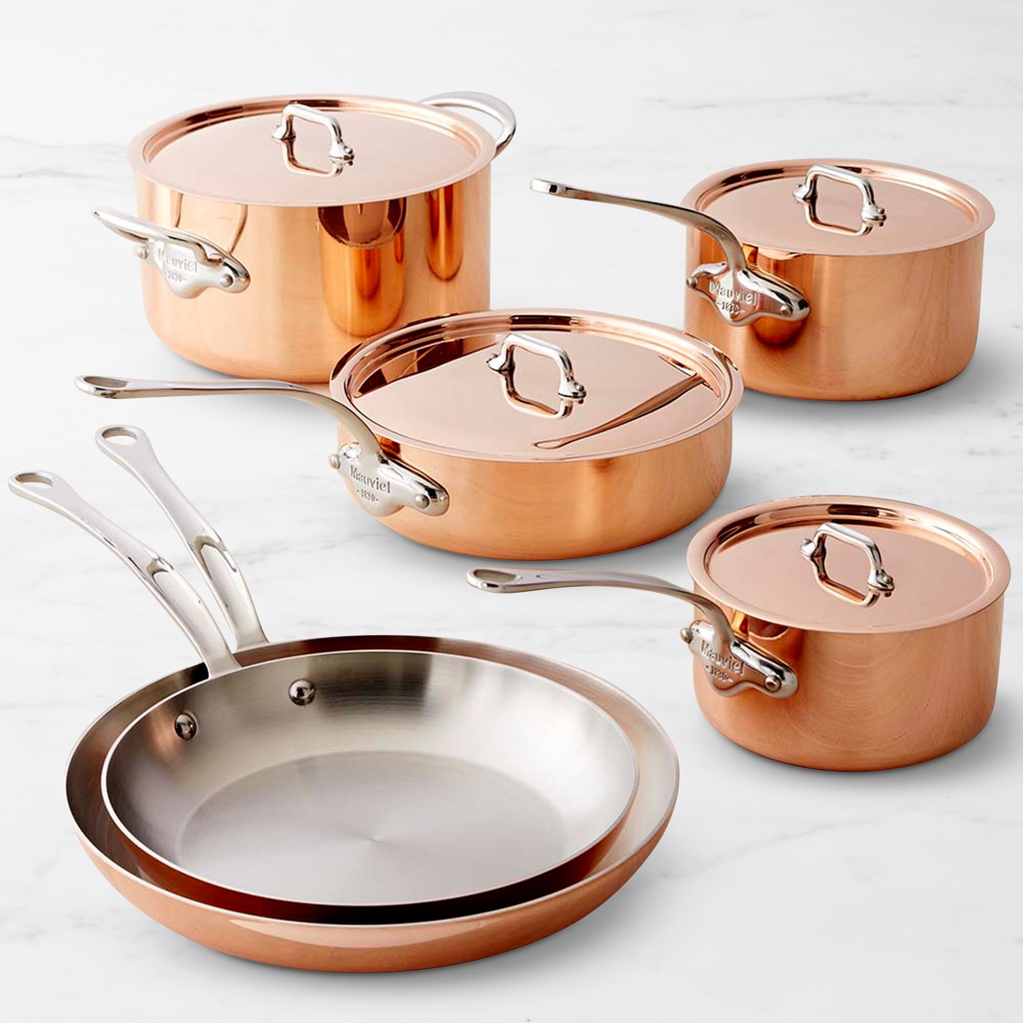 Mauviel Tri-Ply M'3S Copper 10-Piece Cookware Set