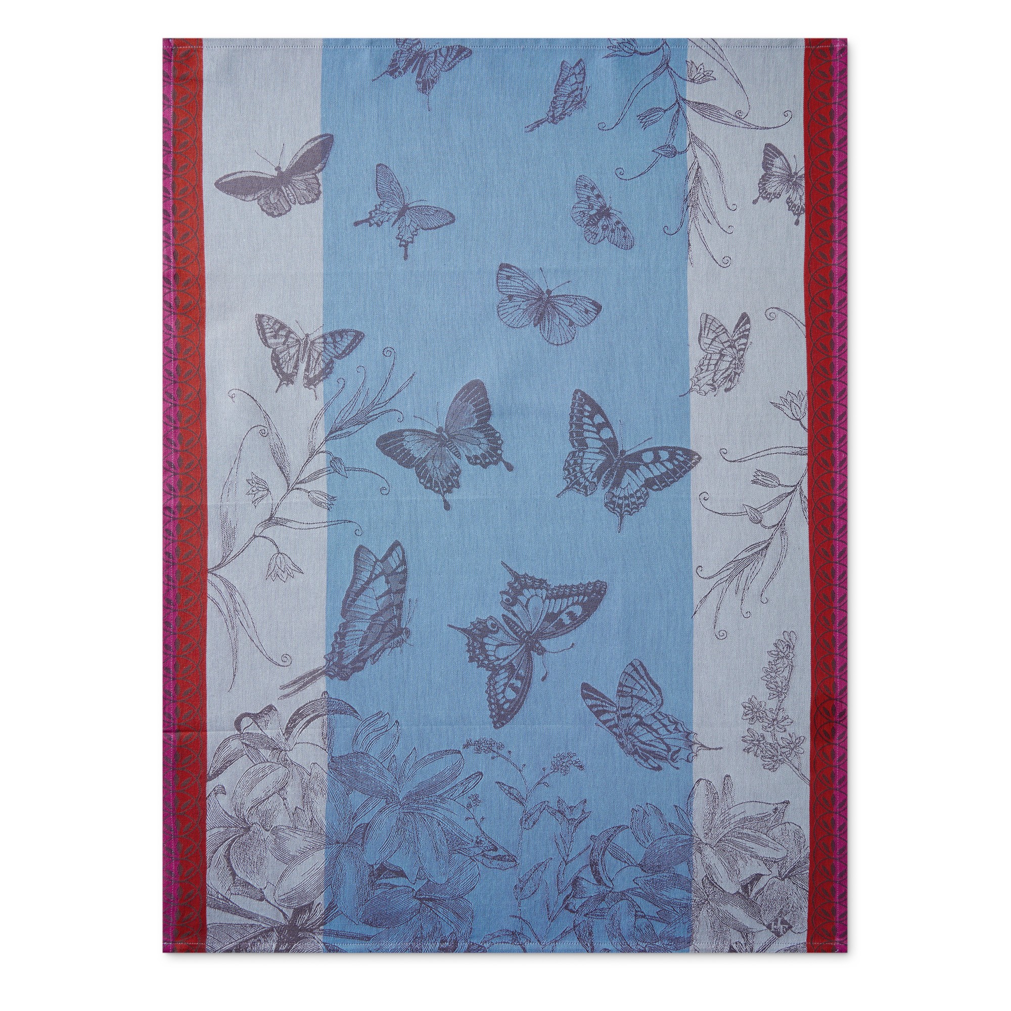 Jacquard Francais Butterfly Blue Tea Towel
