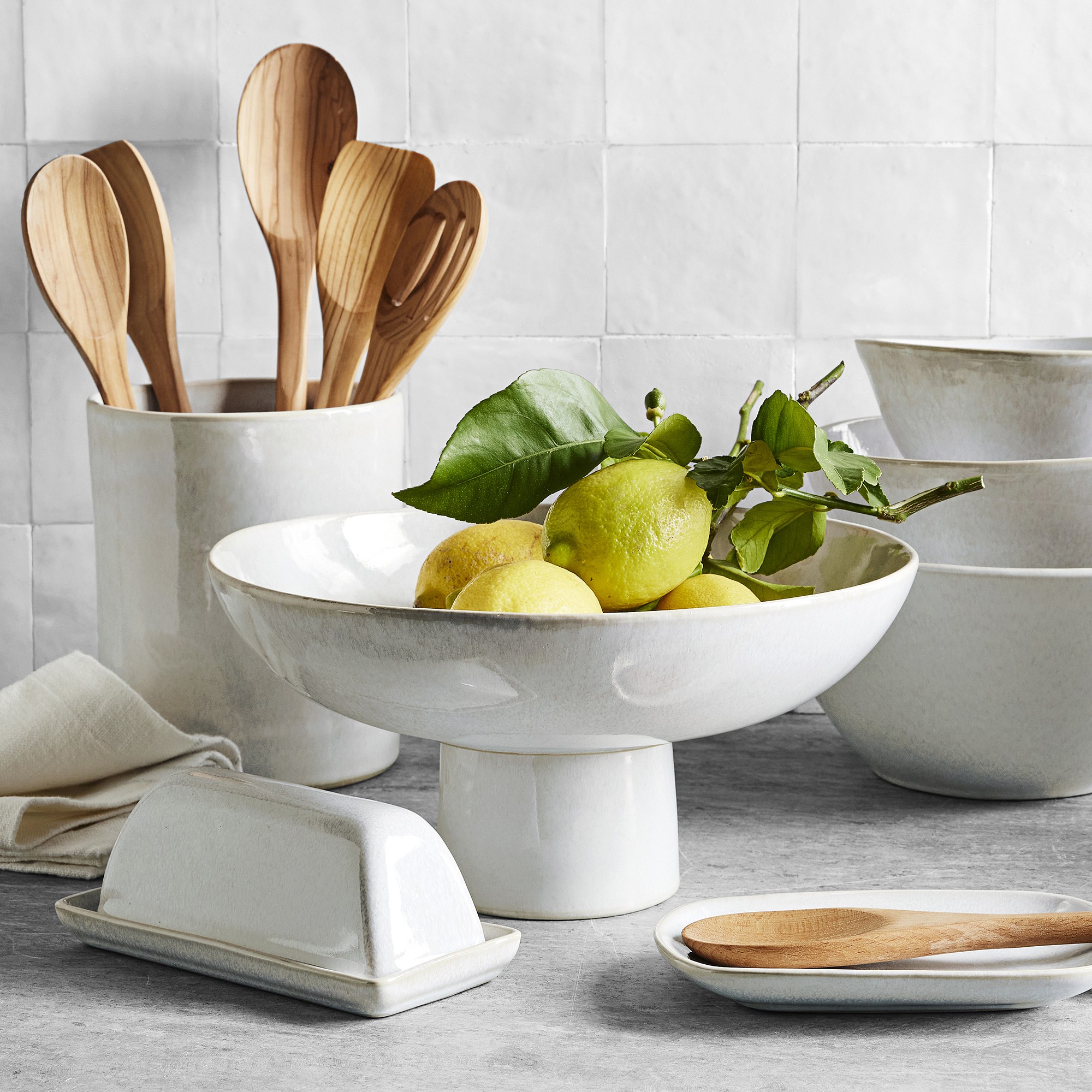 Cyprus Reactive Glaze Mixing Bowls, Set of 3