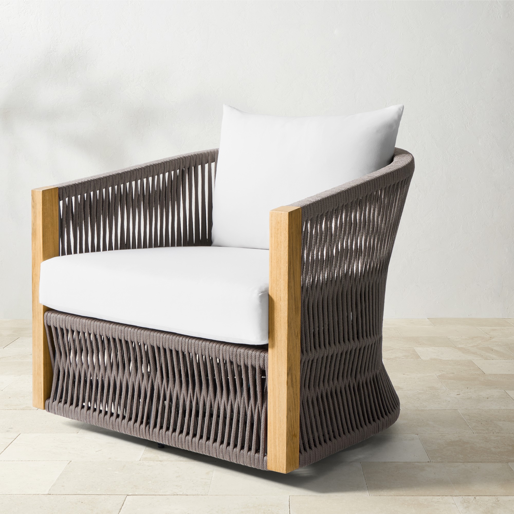 Pasadena Outdoor Teak Swivel Chair