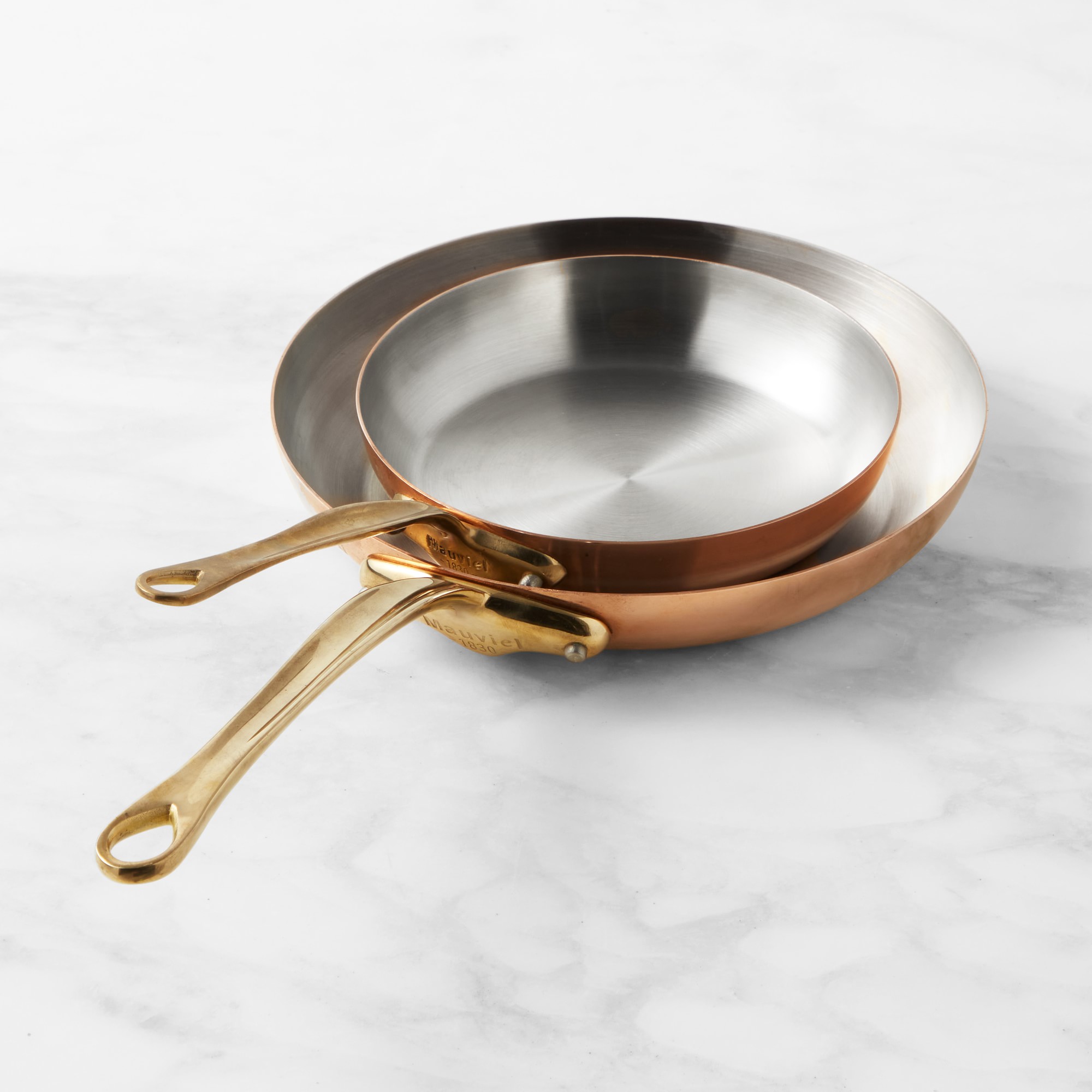Mauviel M'150B Copper Fry Pan Set, 8 & 10