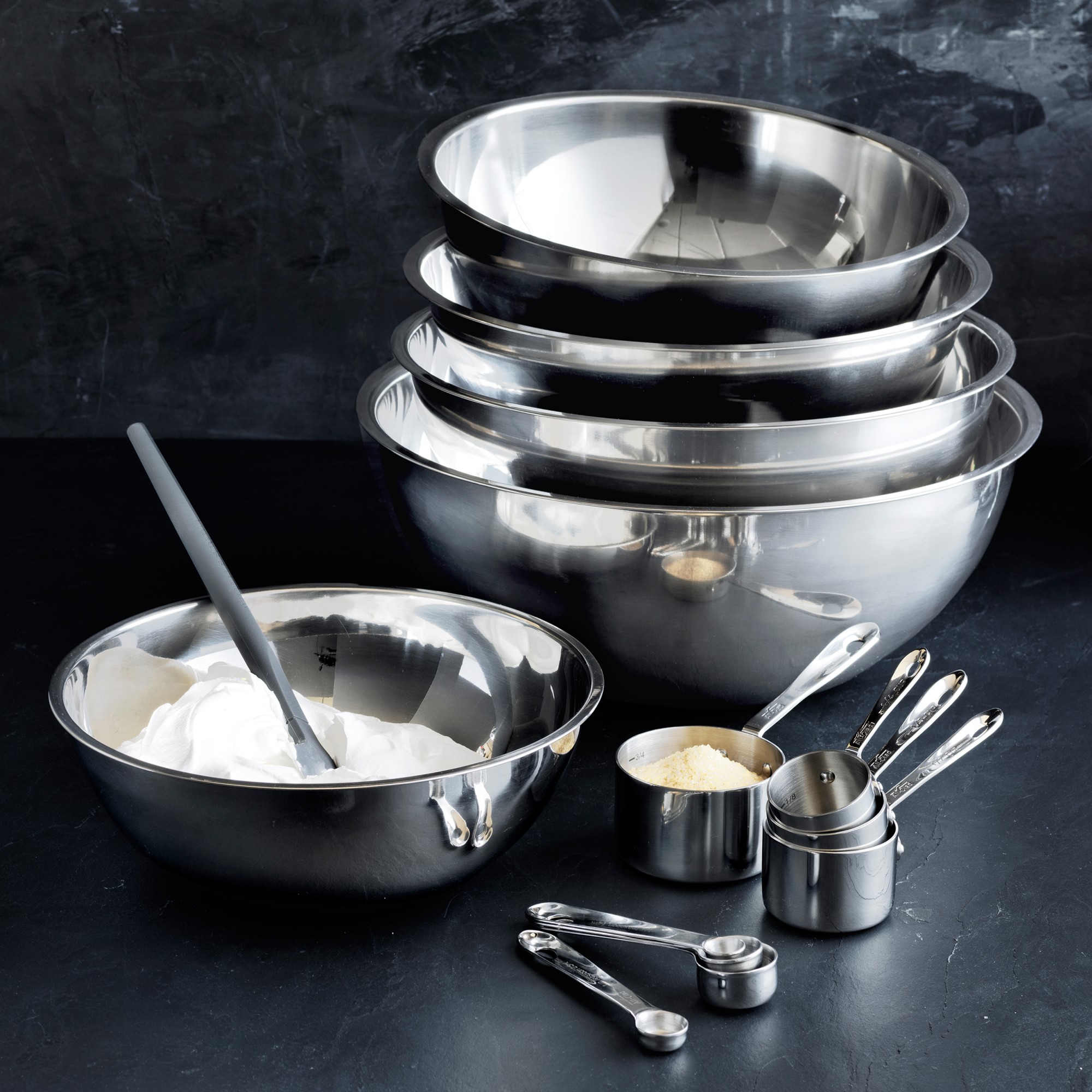 Stainless-Steel Restaurant Mixing Bowls