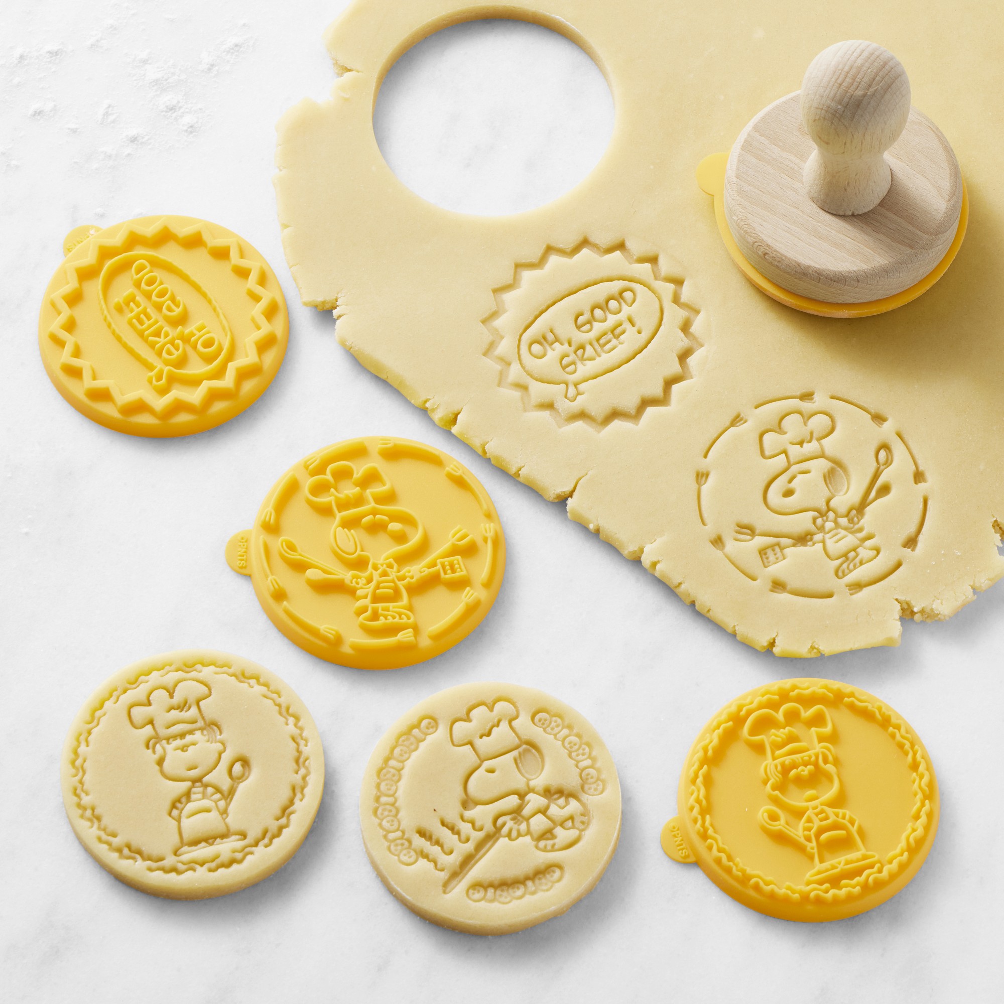 PEANUTS™ x Williams Sonoma Chef Snoopy Silicone Cookie Stamps, Set of 4