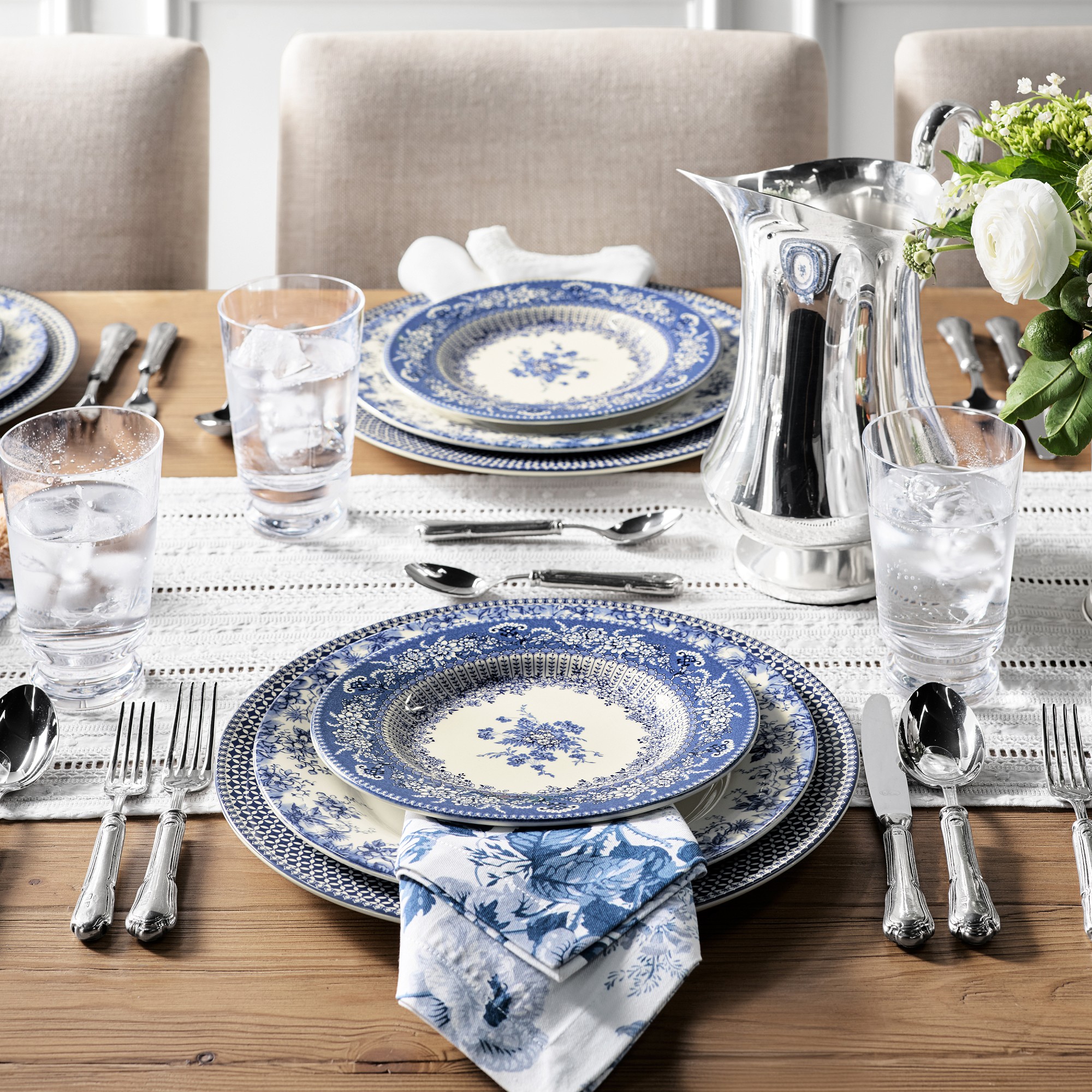 English Floral Salad Plates