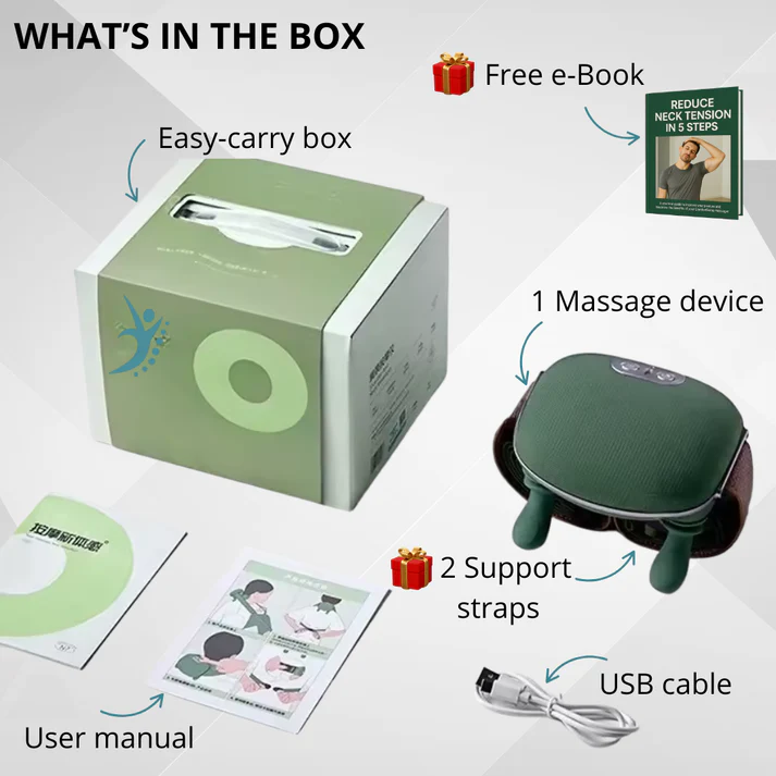 Shoulder and Neck Massager Cervical, Electric Real Hands Kneading Massage with Heat, Shiatsu Deep Tissue Pain Relief for Shoulder Neck Back Muscle(1PC)